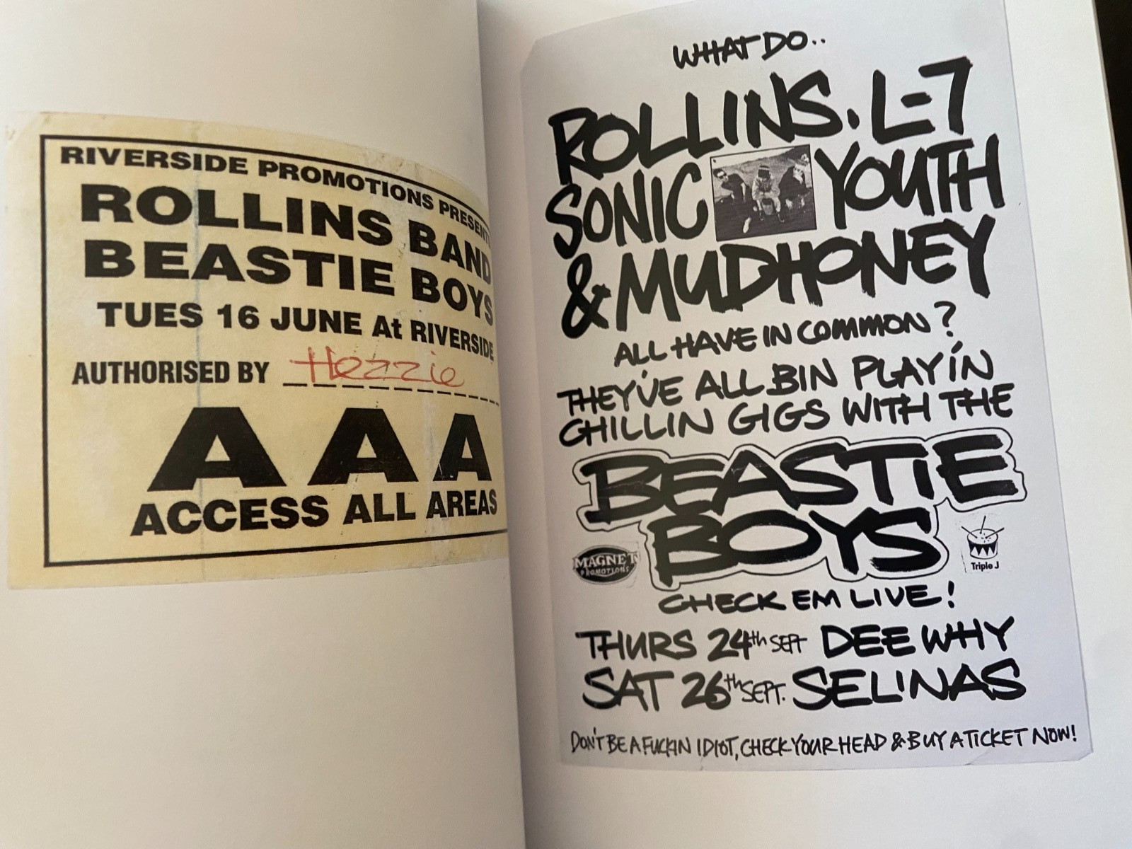 BEASTIE BOYS Check Your Head Stuff Volume 3 Zine Beyond The Streets Ad Rock