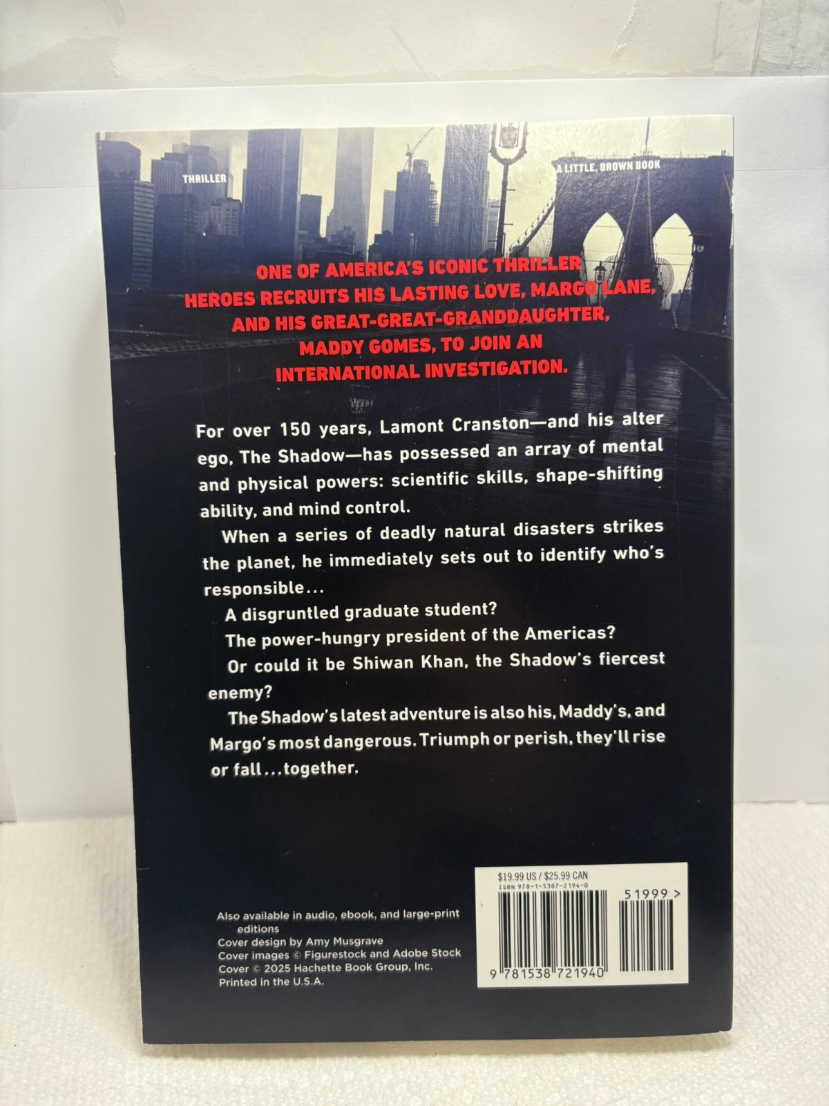 The President’s Shadow by James Patterson and Richard DiLallo Paperback 1st NEW