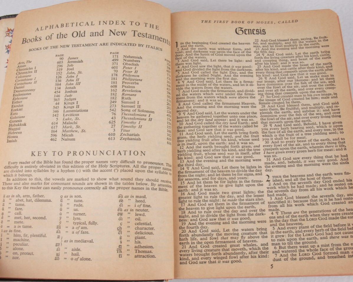 Holy Bible King James Version KJV World Publishing Vintage Red Letter 7.5 x 5.5″