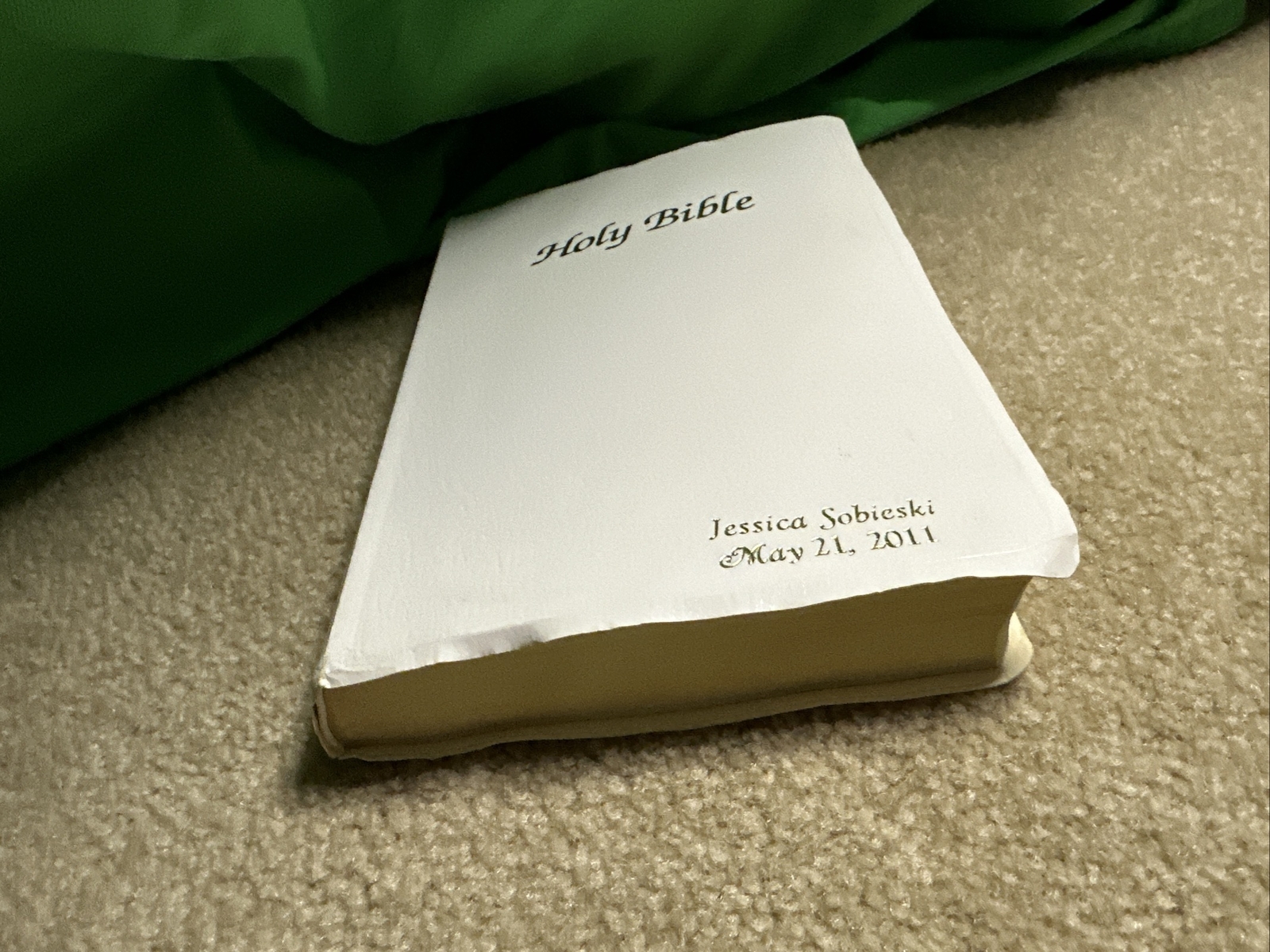 The New American Bible Catholic World Press w/ Tabs 1997 Ivory Faux Leather
