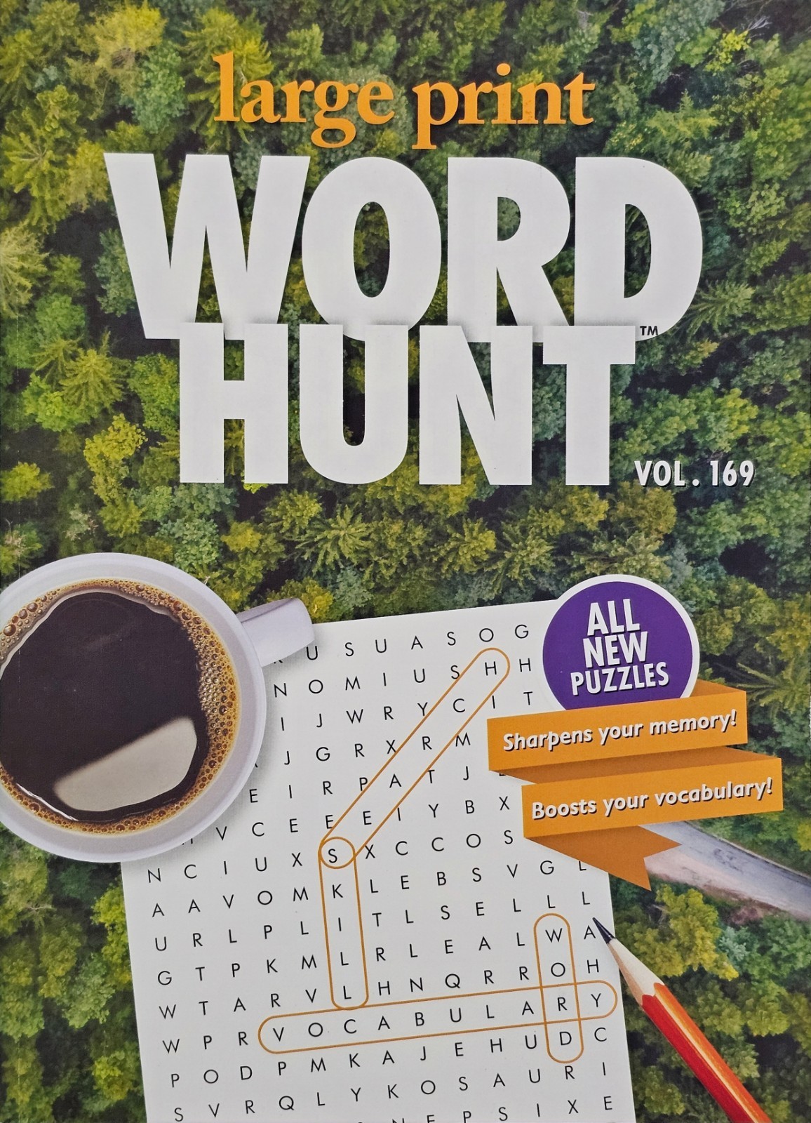4 New Papp Puzzle Books Large Print Word Hunt Search Find Vol#169-172 Hobby Game