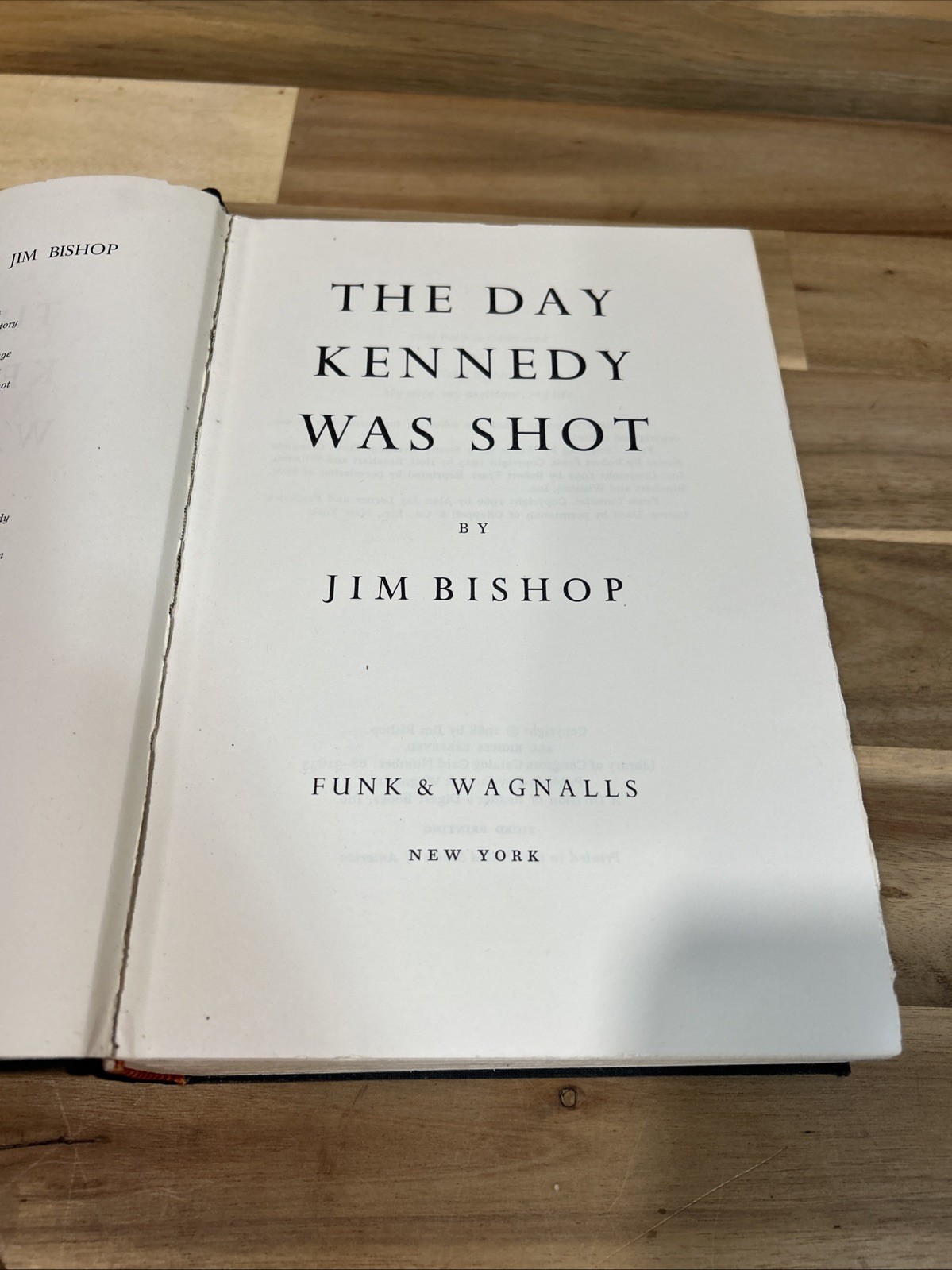 The Day Kennedy Was Shot by Jim Bishop 1968 HC No DJ 1st Edition Grassy Knoll