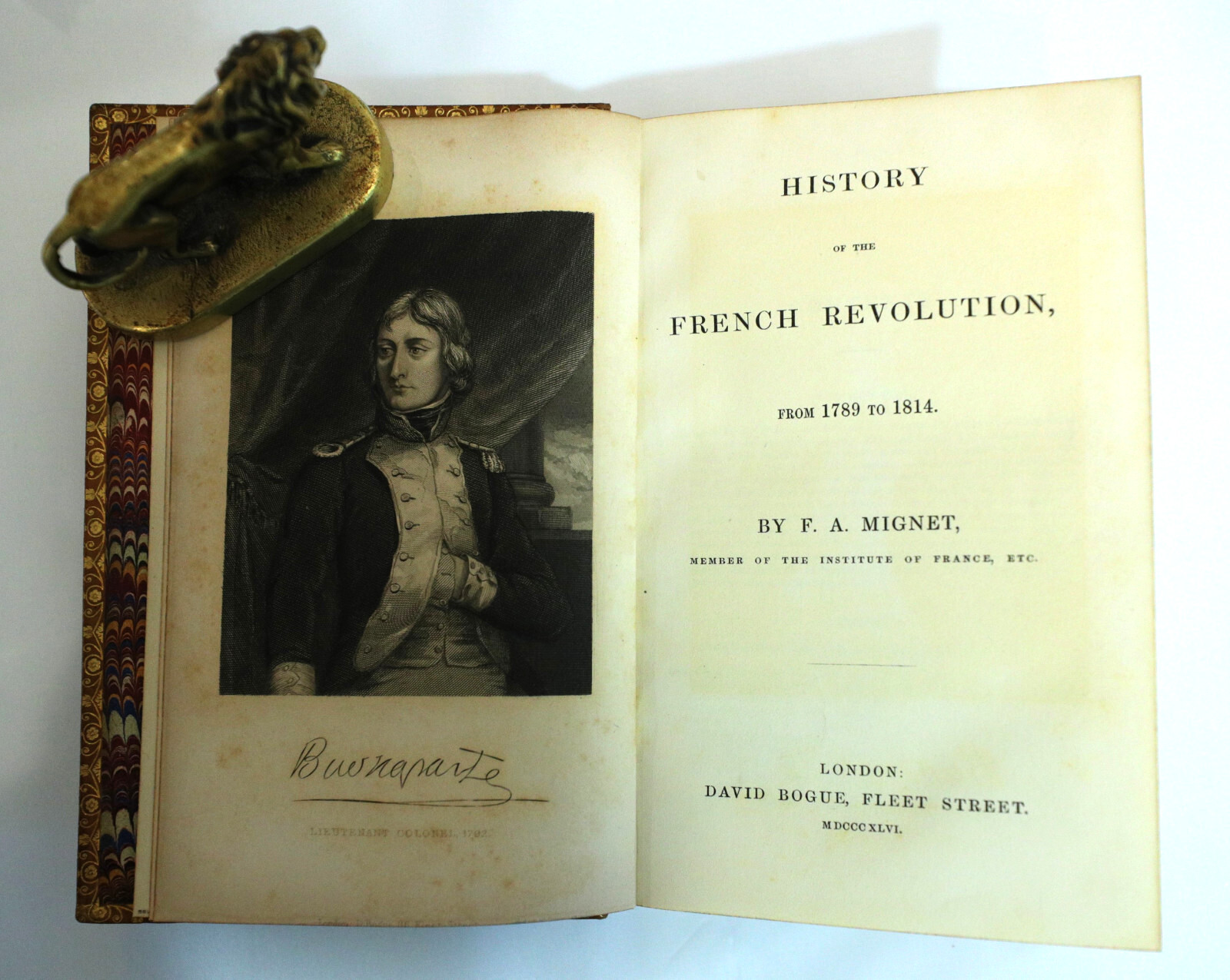 1846 Fine Binding, Riviere. Mignets French Revolution 1789-1814. Very Good