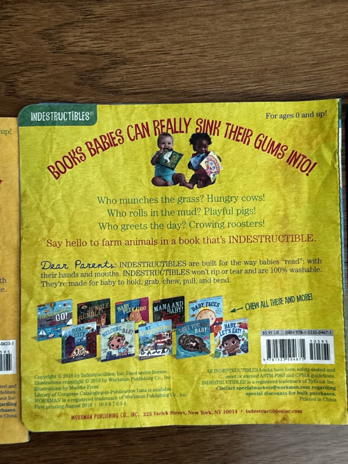 Lot of 6 Children Baby Toddler (3) indestructible and (3) Board Books Mixed Lot