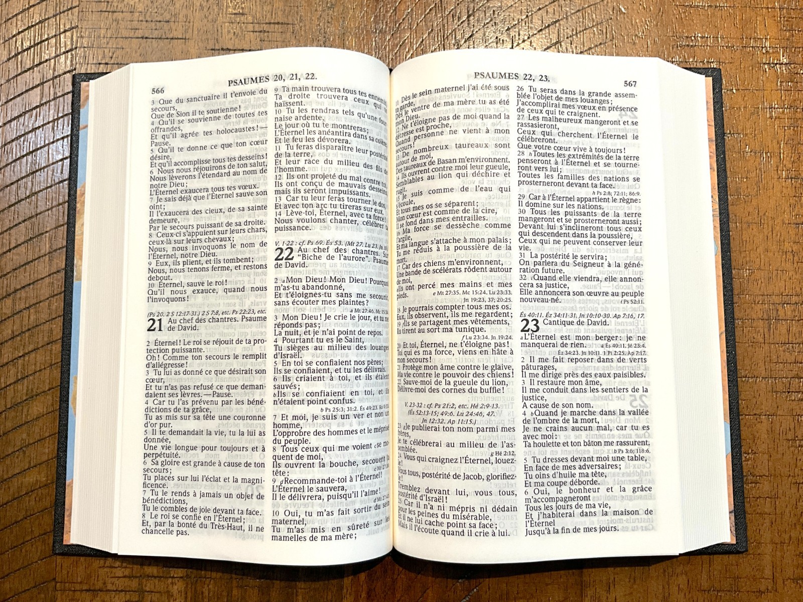 French Bible, La Sainte Bible – Segond 1910 Black Hardcover, Handheld Red Letter