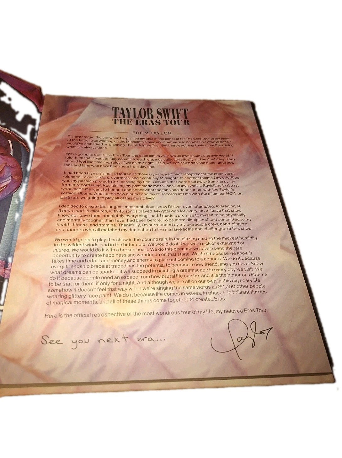 Official Taylor Swift The Eras Tour Book Hardcover Photo Concert Book 258 Pages