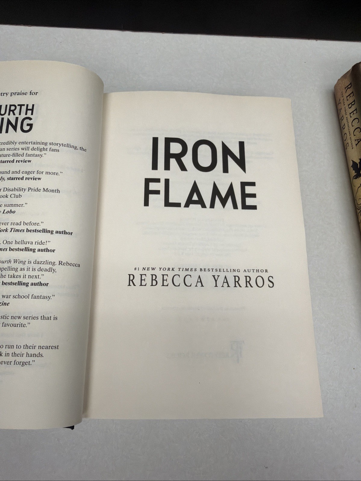 Rebecca Yarros Book Lot- Fourth Wing, Iron Flame HC/DJ