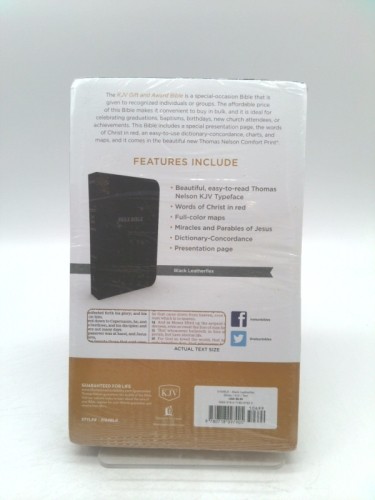 KJV, Gift and Award Bible, Imitation Leather, Black, Red Letter Edition