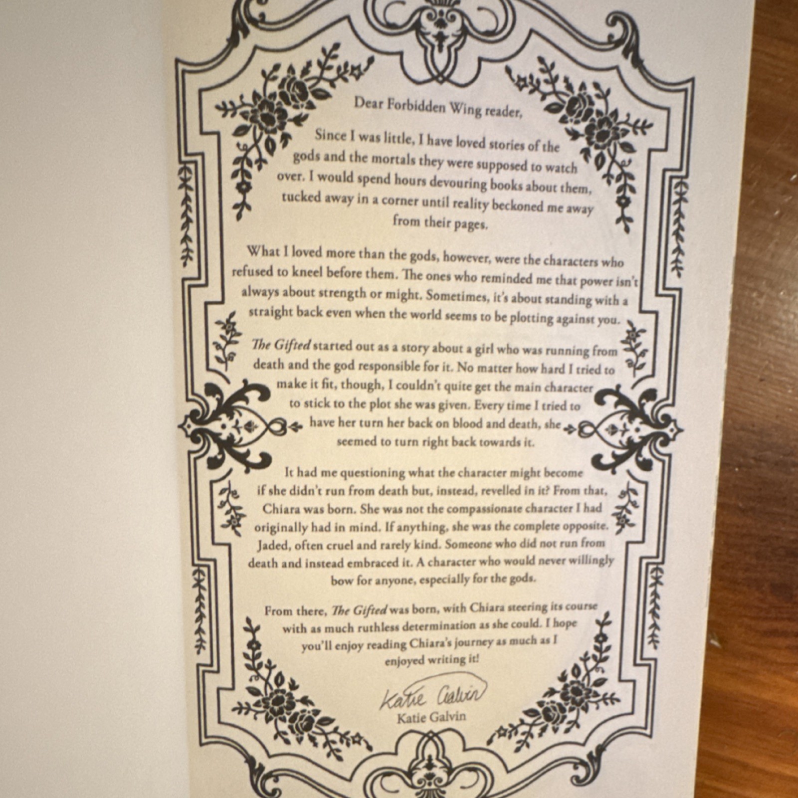 Forbidden Wing SPECIAL EDITION The Gifted by Katie Galvin Hardcover