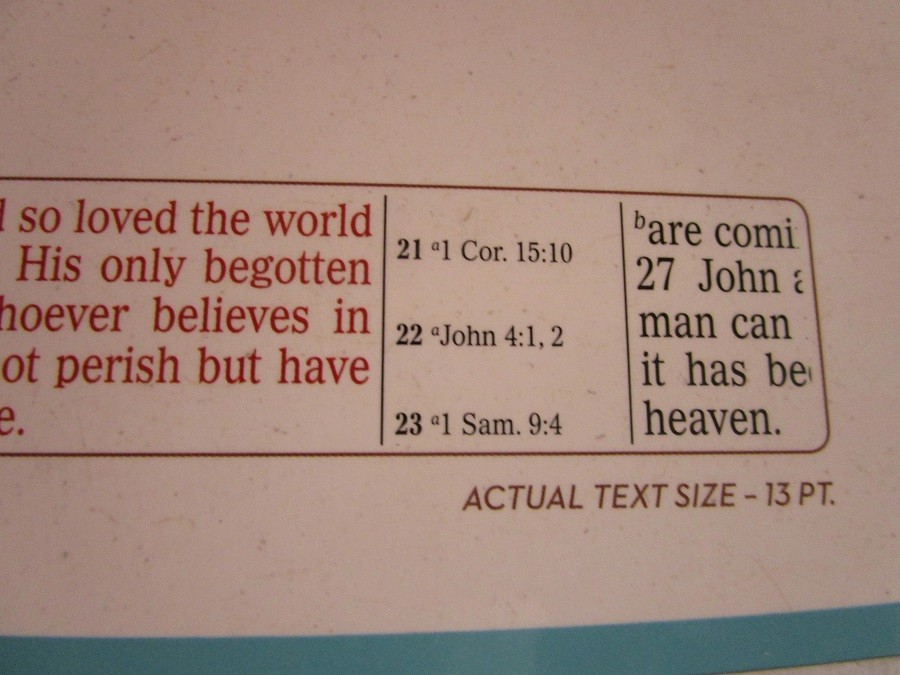 NKJV Reference Bible -Giant Print 13pt *INDEXED* Navy/Brown Imit Leather NEW!
