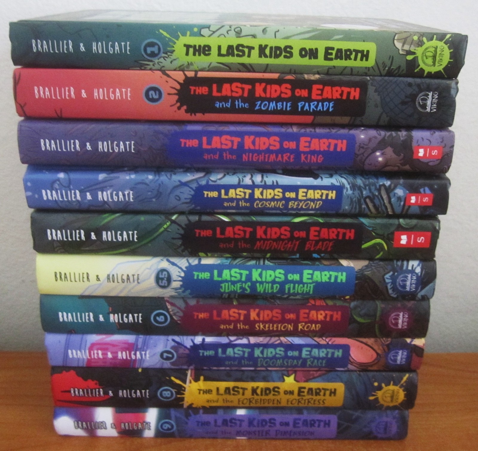 LOT OF 10 THE LAST KIDS ON EARTH HARDCOVER BOOKS #1-5, 5.5, 6-9 by MAX BRALLIER