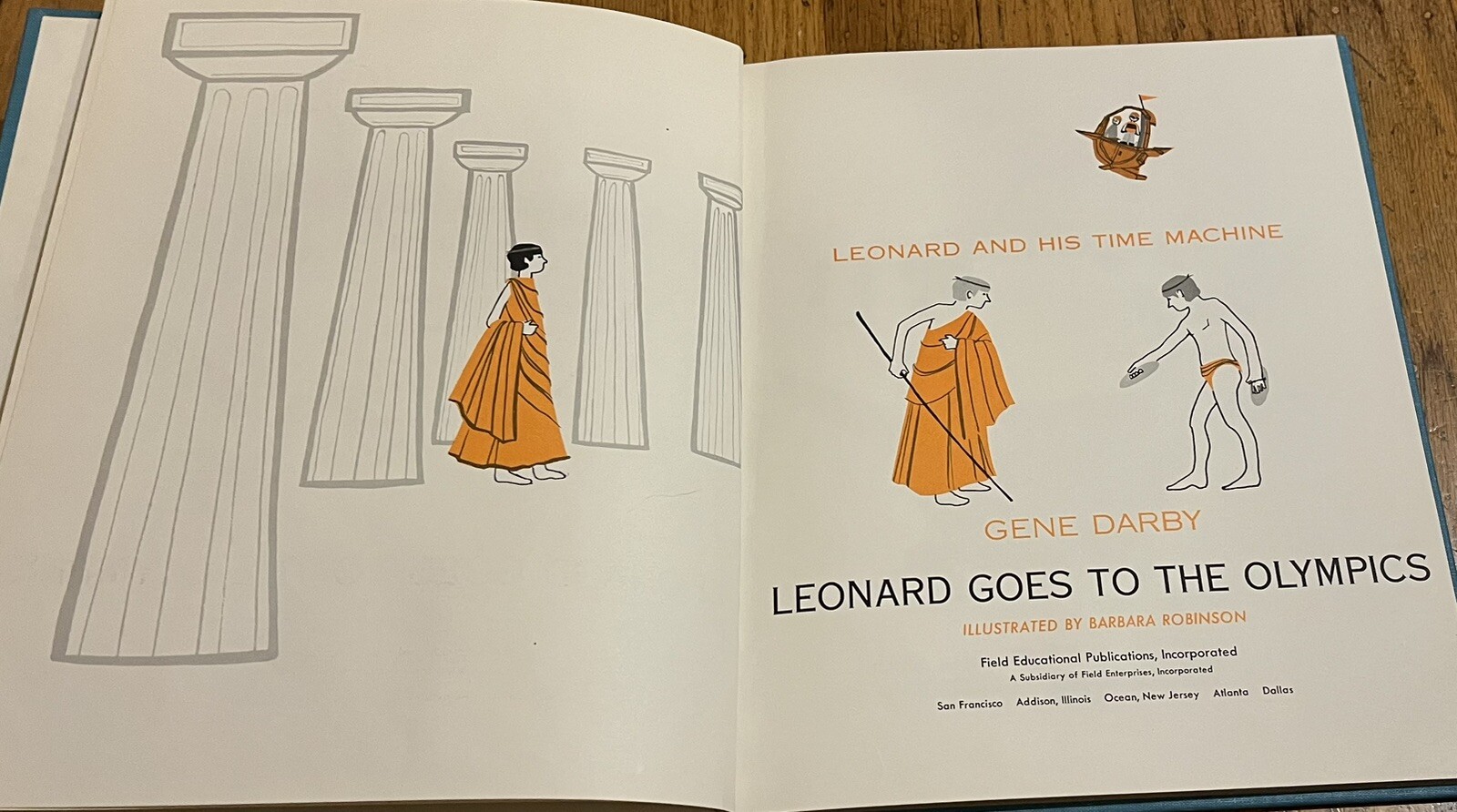 LEONARD GOES TO THE OLYMPICS : by Gene Darby : Time Machine : vintage