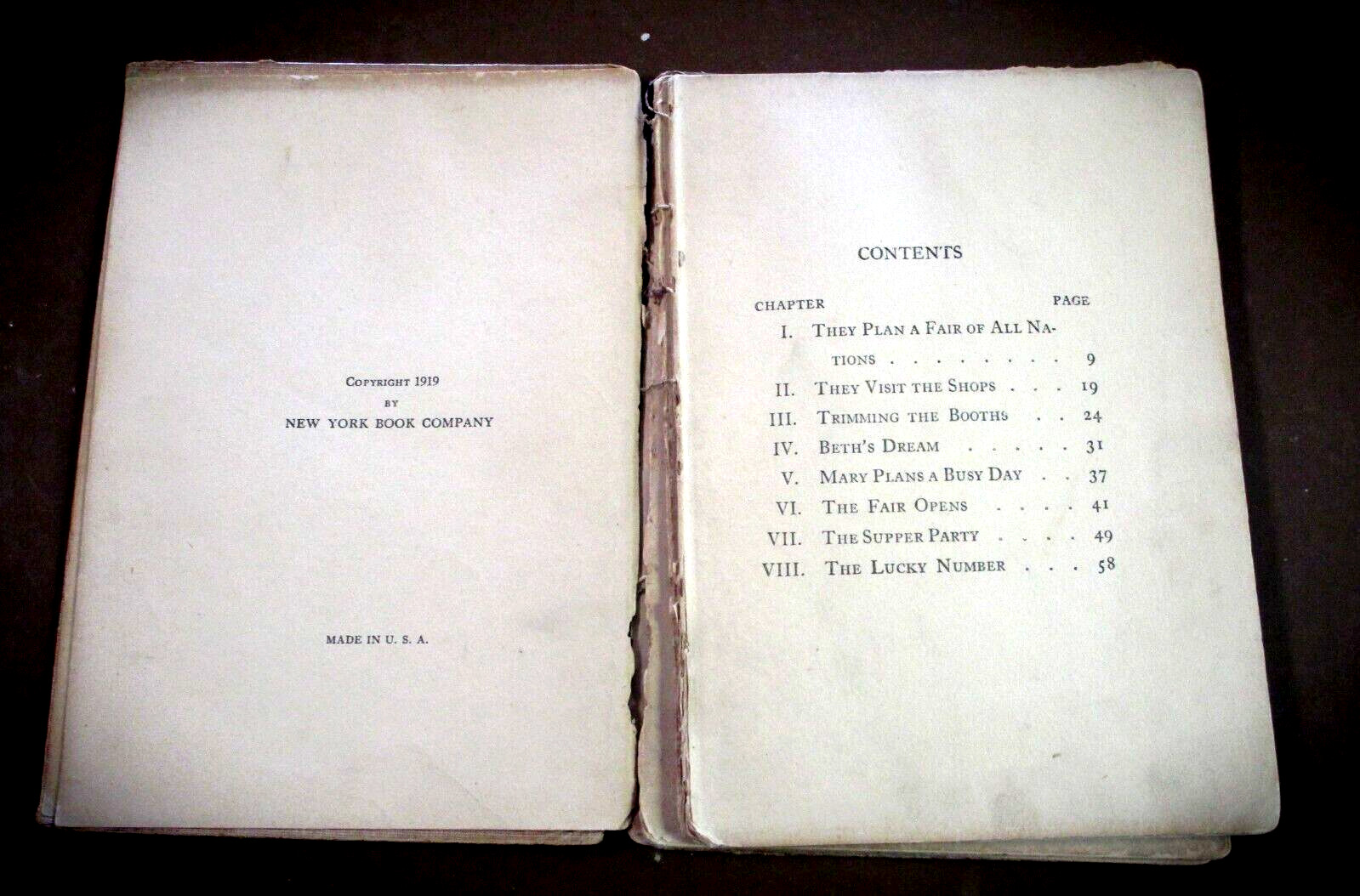 Vintage 1919 “Mary Entertains The Sewing Club” Book 82 Pages Illustrated