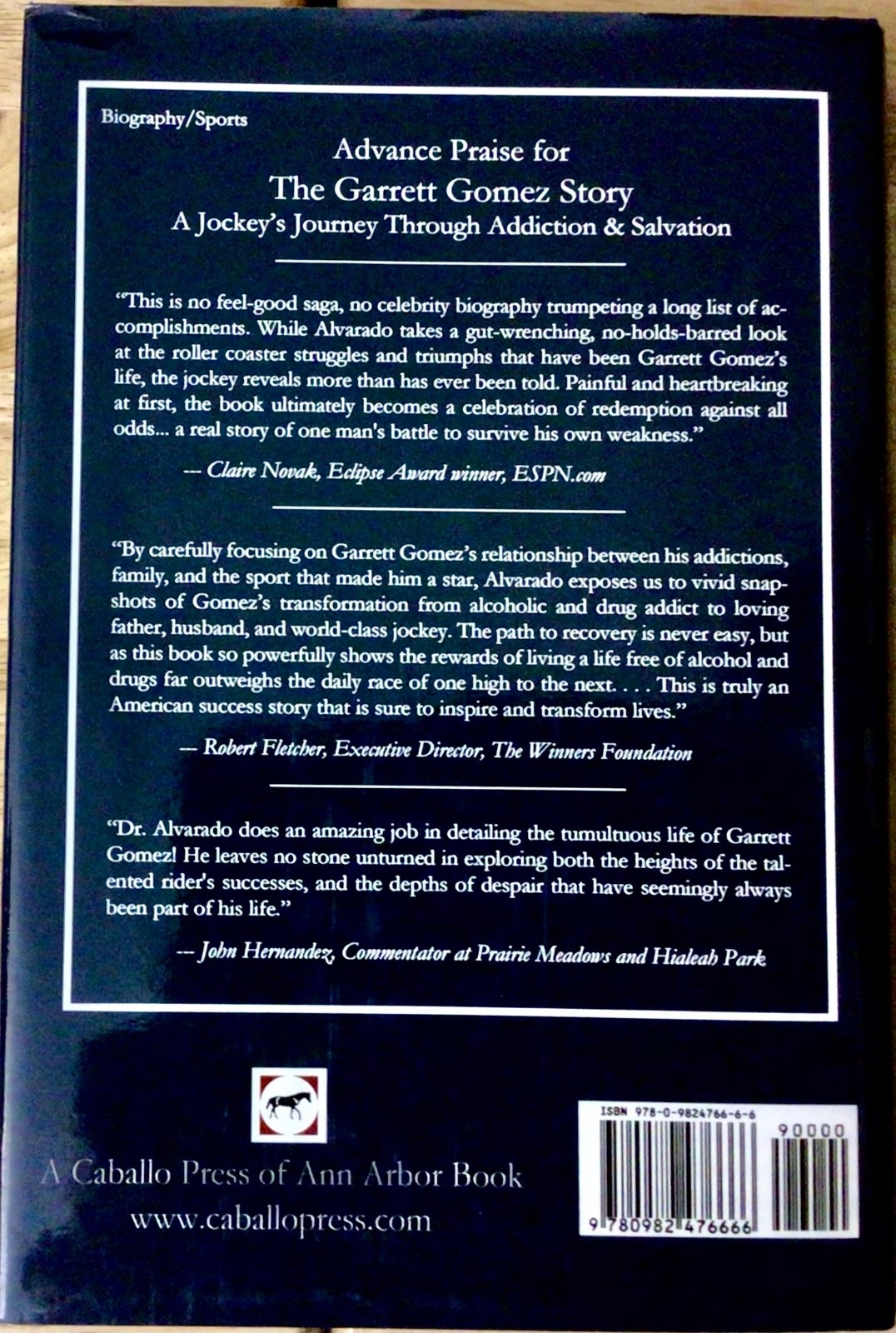 The Garrett Gomez Story,a Jockey’s Journey through Addiction & Salvation, HCw/DJ
