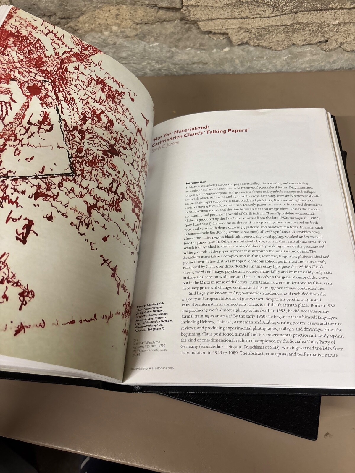 ART HISTORY Journal for the Association for Art History / 5 ISSUES 2016 Academic