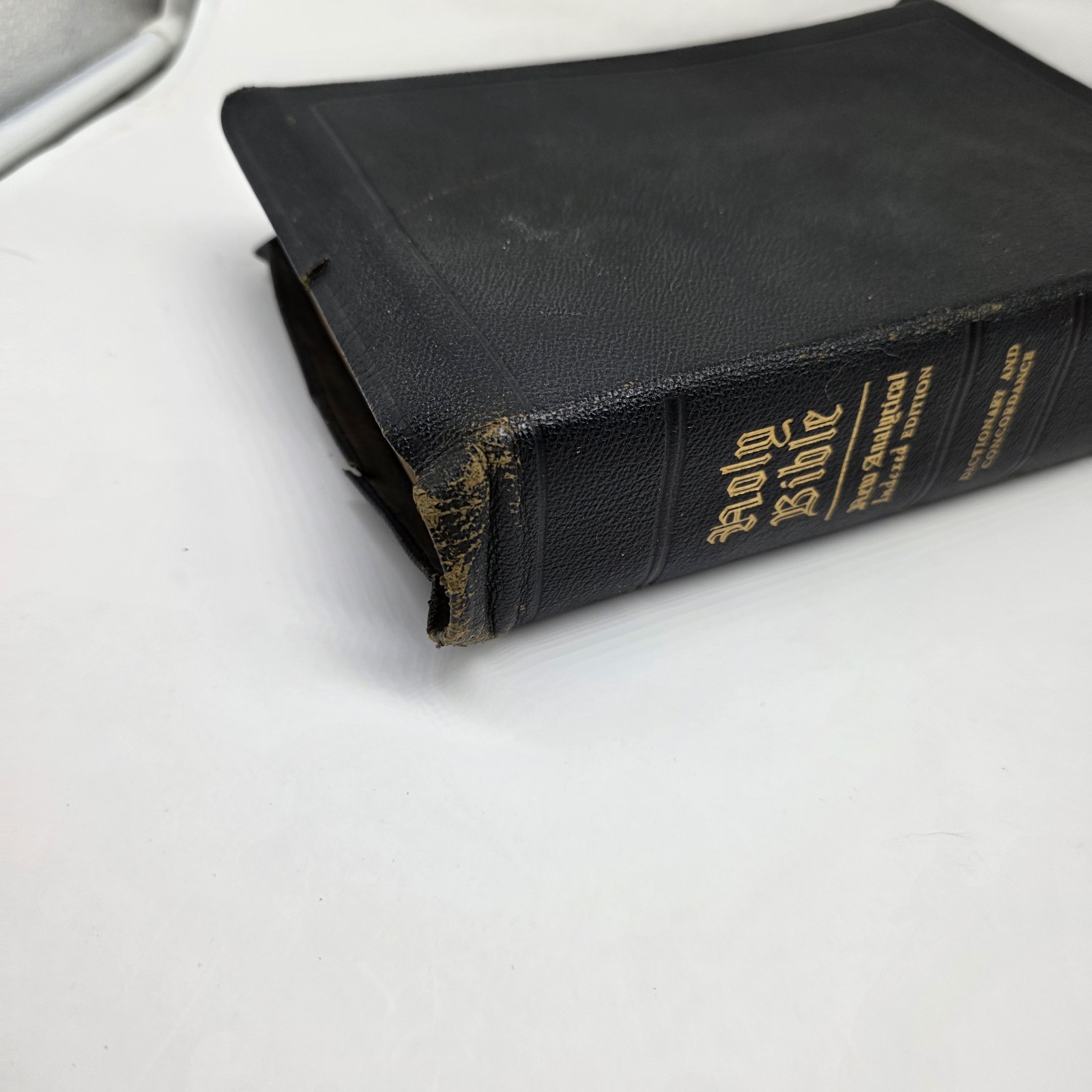 1950 Holy Bible New Analytical Indexed Dictionary Concordance King James Leather
