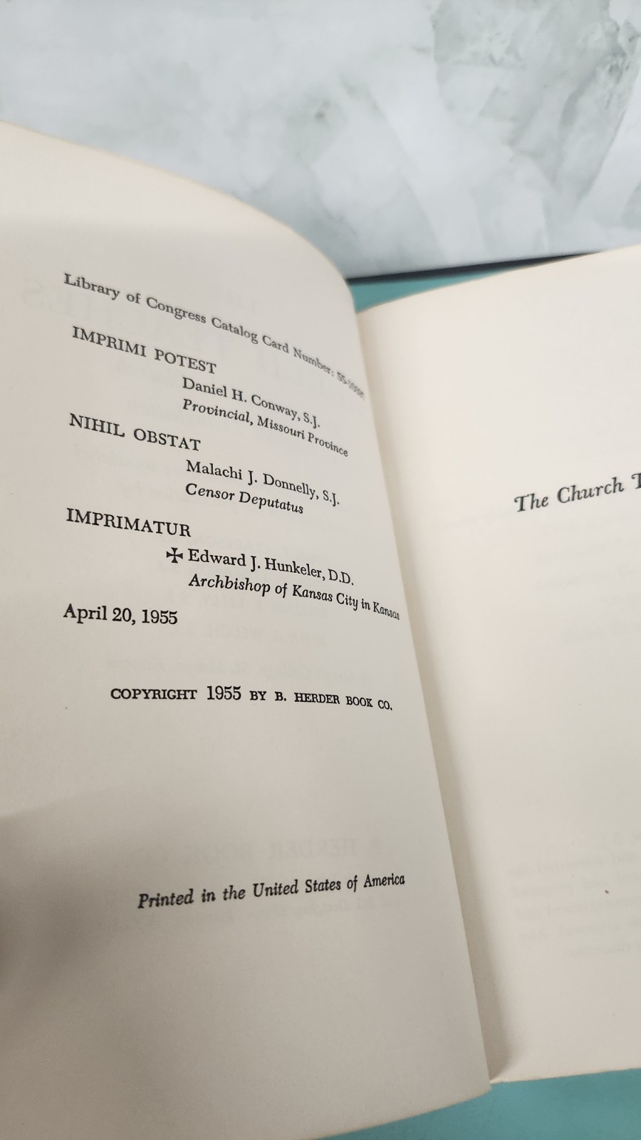 The Church Teaches Documents Of The Church by Jesuit Fathers of St, Mary’s U.