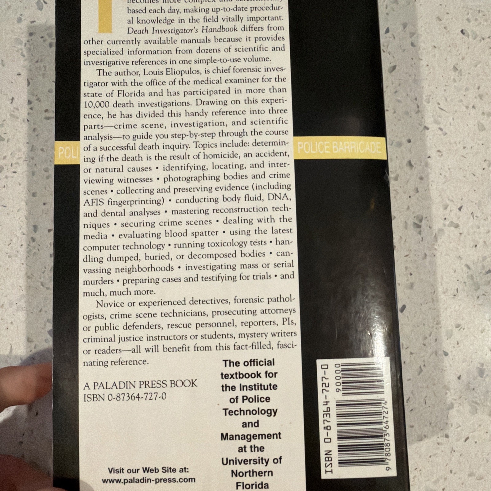 Death Investigator s Handbook: A Field Guide To Crime Scene Processing. SALE