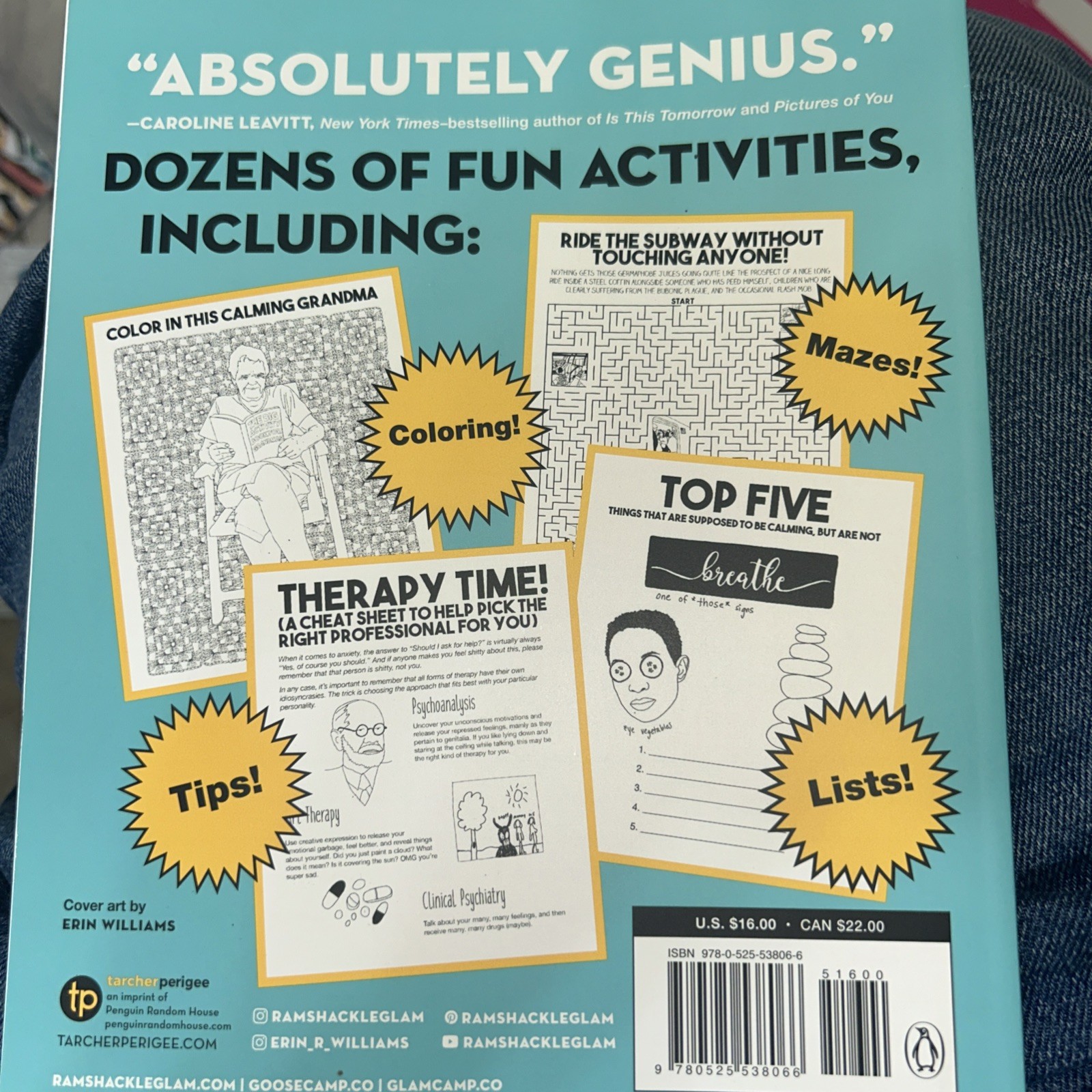 Big Activity Book for Anxious People by Erin Williams and Jordan Reid (2019,…