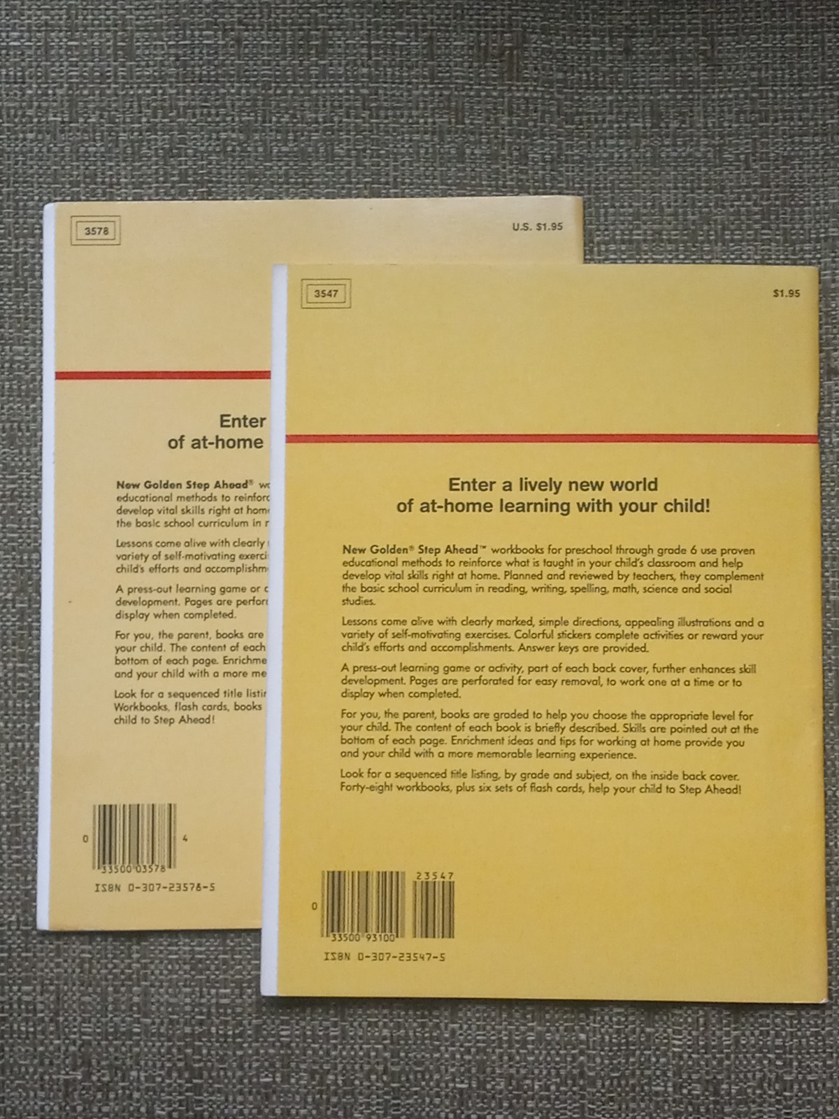Vtg. 1984 Golden Step Ahead Math books lot of 2 grades 2 – 3 V-Good