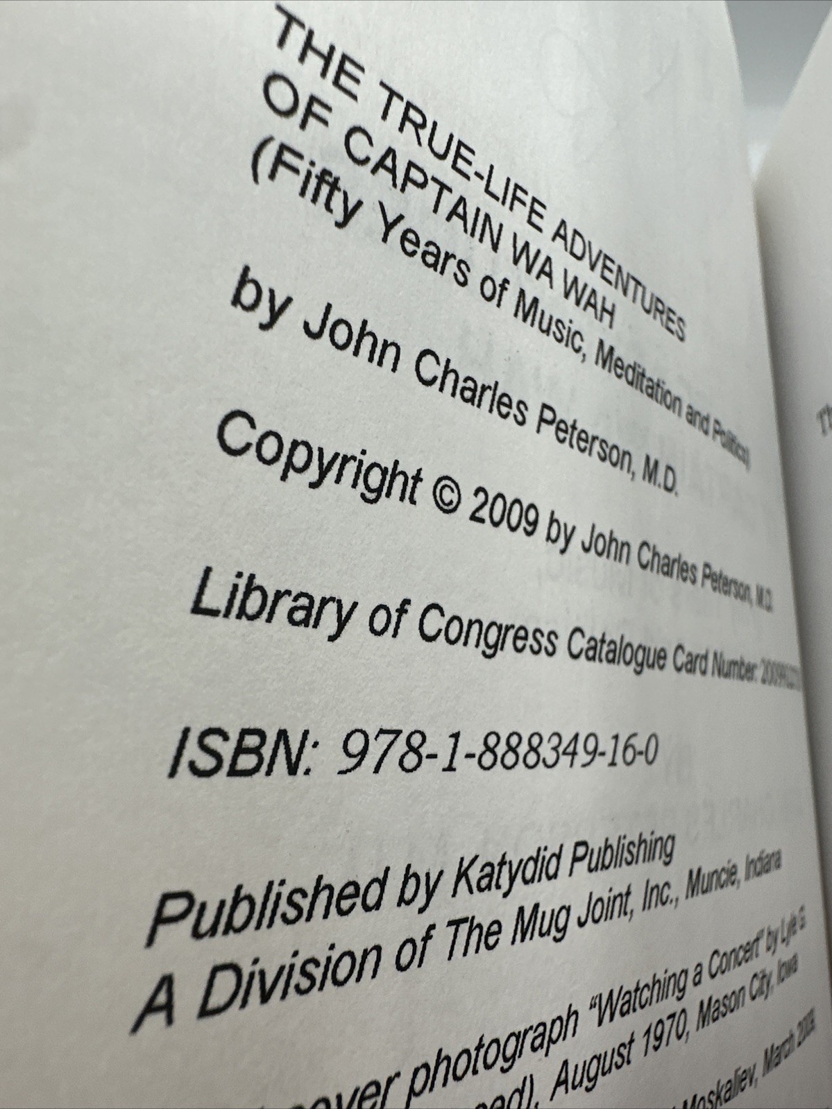 Captain Wa Wah Fifty Years Of Music Meditation Politics PB 223 Pages 2009 CD Inc
