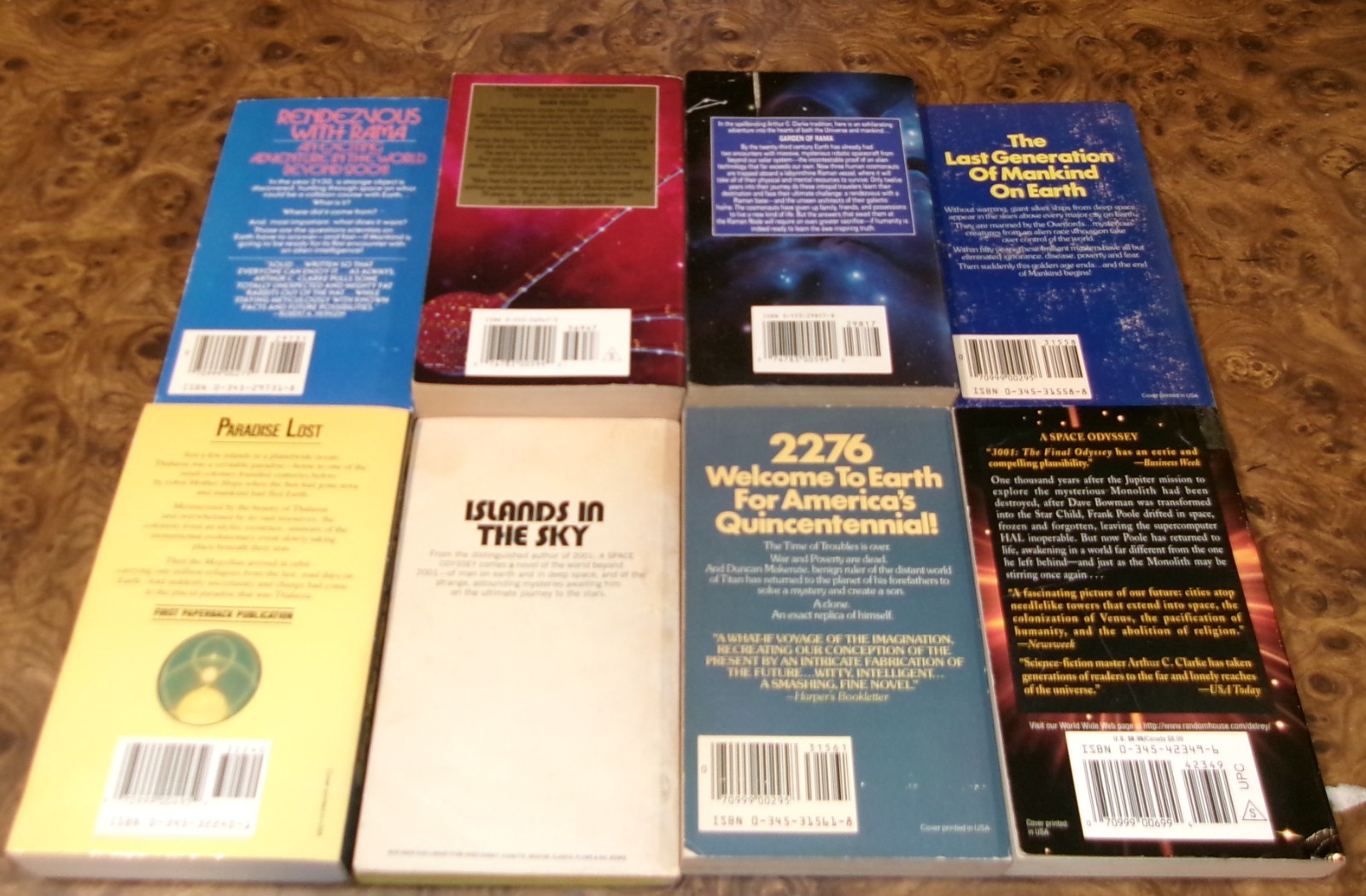 Lot of 8 Arthur C. Clarke Books Rama, Childhood’s End+