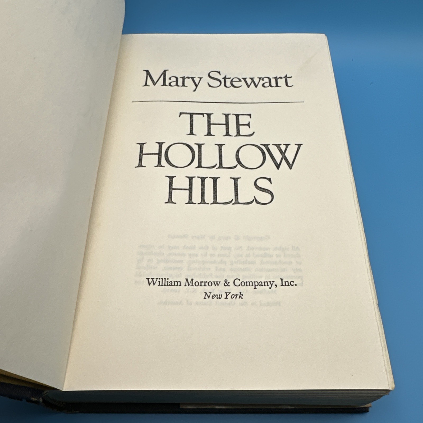 The Hollow Hills Mary Stewart HCDJ Book Club Edition 1973 Historical Fiction