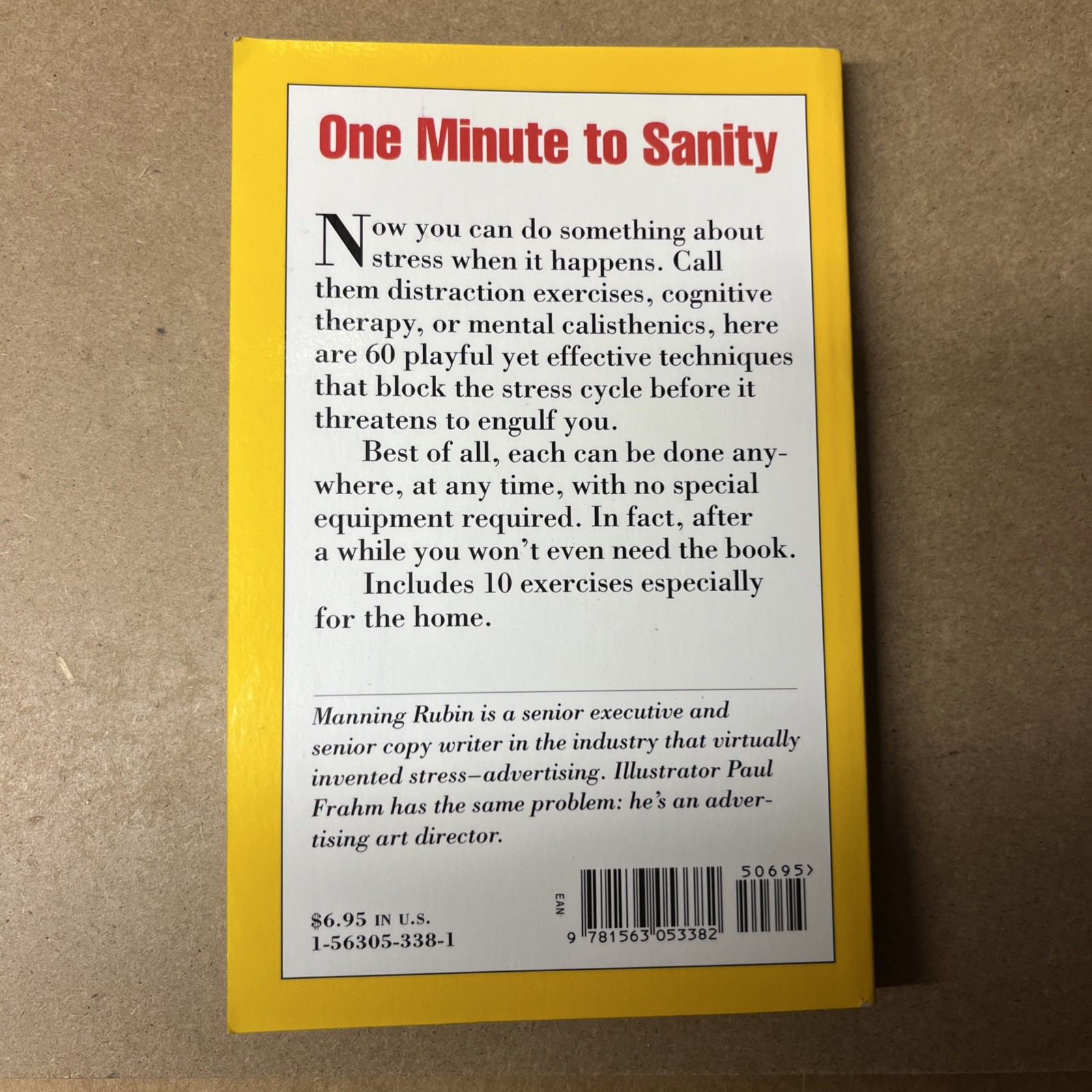 60 Ways to Relieve Stress in 60 Seconds by Manning Rubin (Paperback 1993) Good