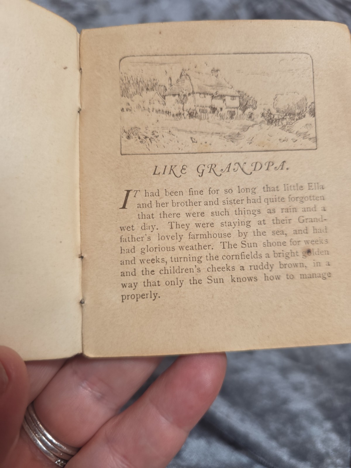 “Like Grandpa” 1886 by Ernest Nister Mini Book