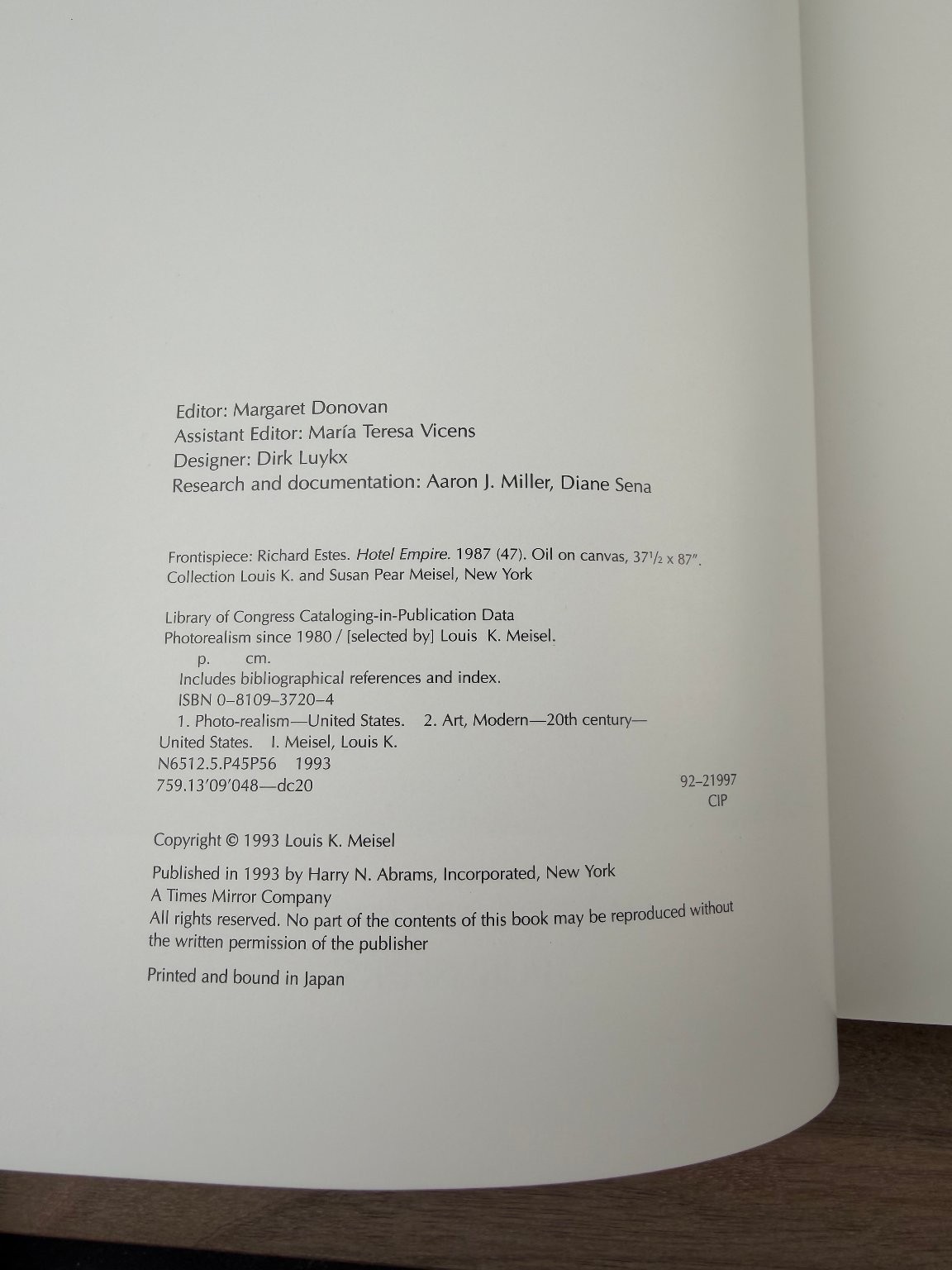 Photorealism Since 1980 Louis K. Meisel 1993 Art History Illustrated Abrams