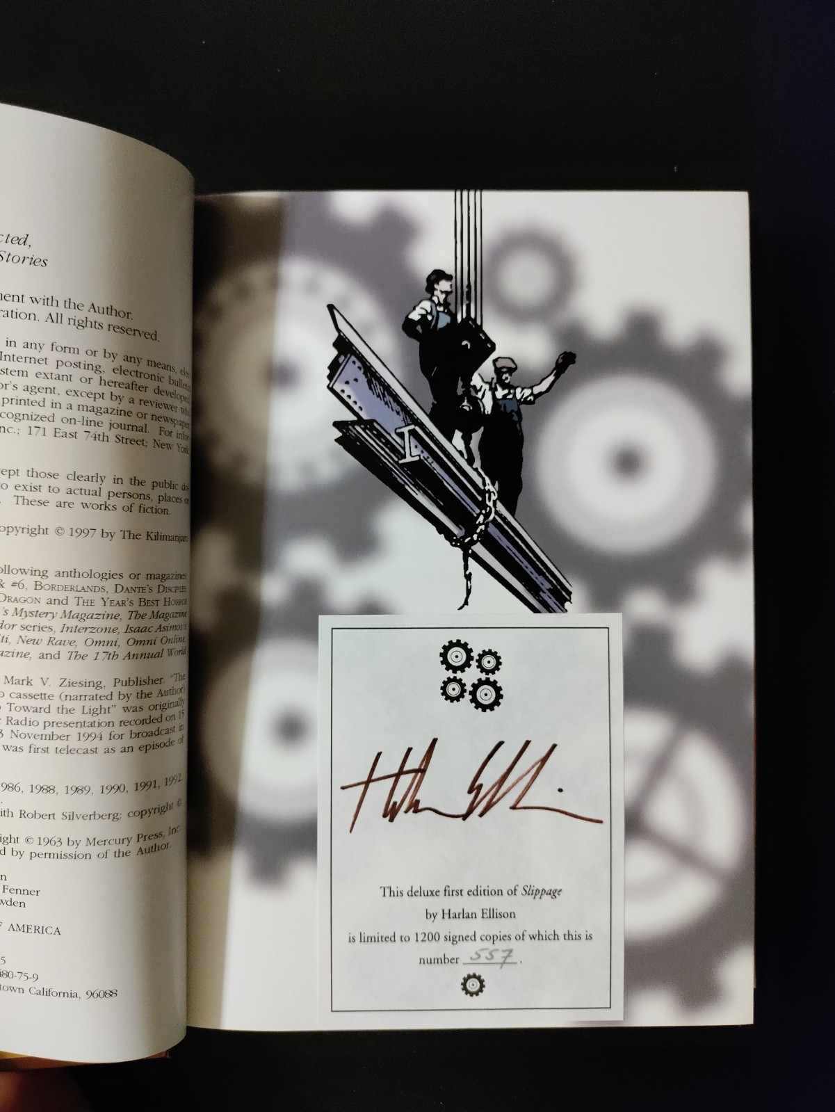 Slippage by Harlan Ellison 1997 HCDJ w/case Deluxe Edition Signed and Numbered