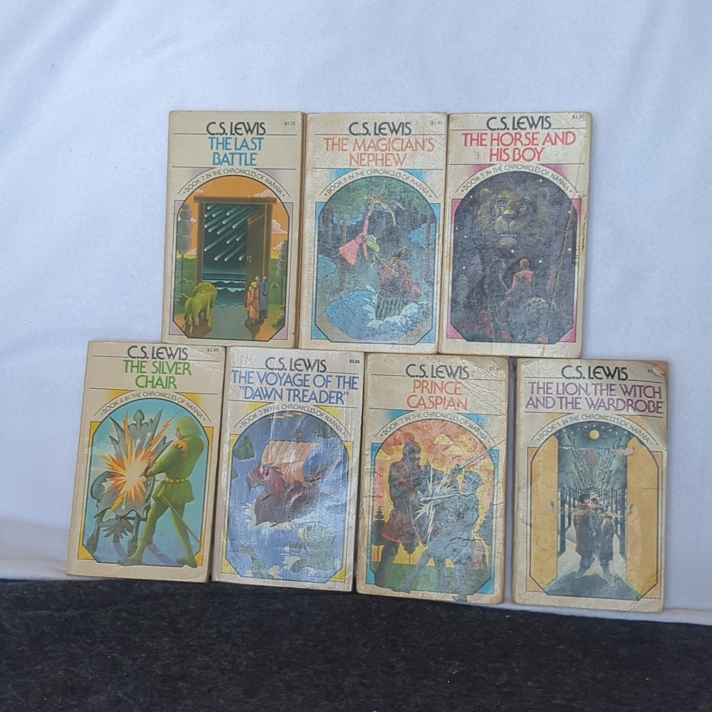 CHRONICLES OF NARNIA C.S. LEWIS Collier Books Paperback Set