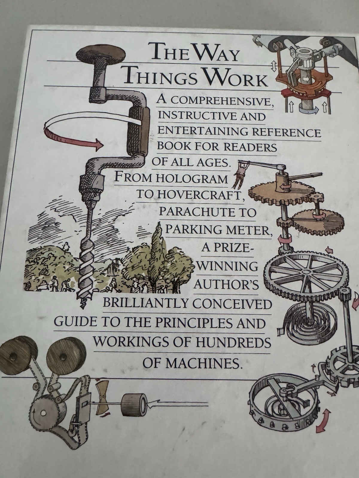 the way things work book, by david macaulay, 1988 Hardcover. 4lbs. 9”x11-1/4”.