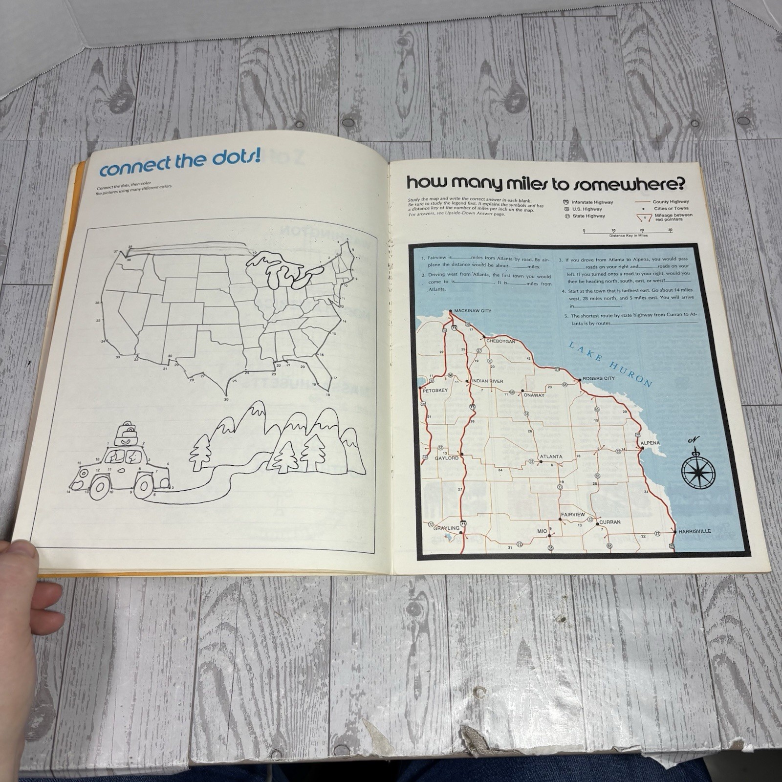 Vintage 1970s Rand McNally “Are We There Yet?” Travel Games Puzzle Kids USED