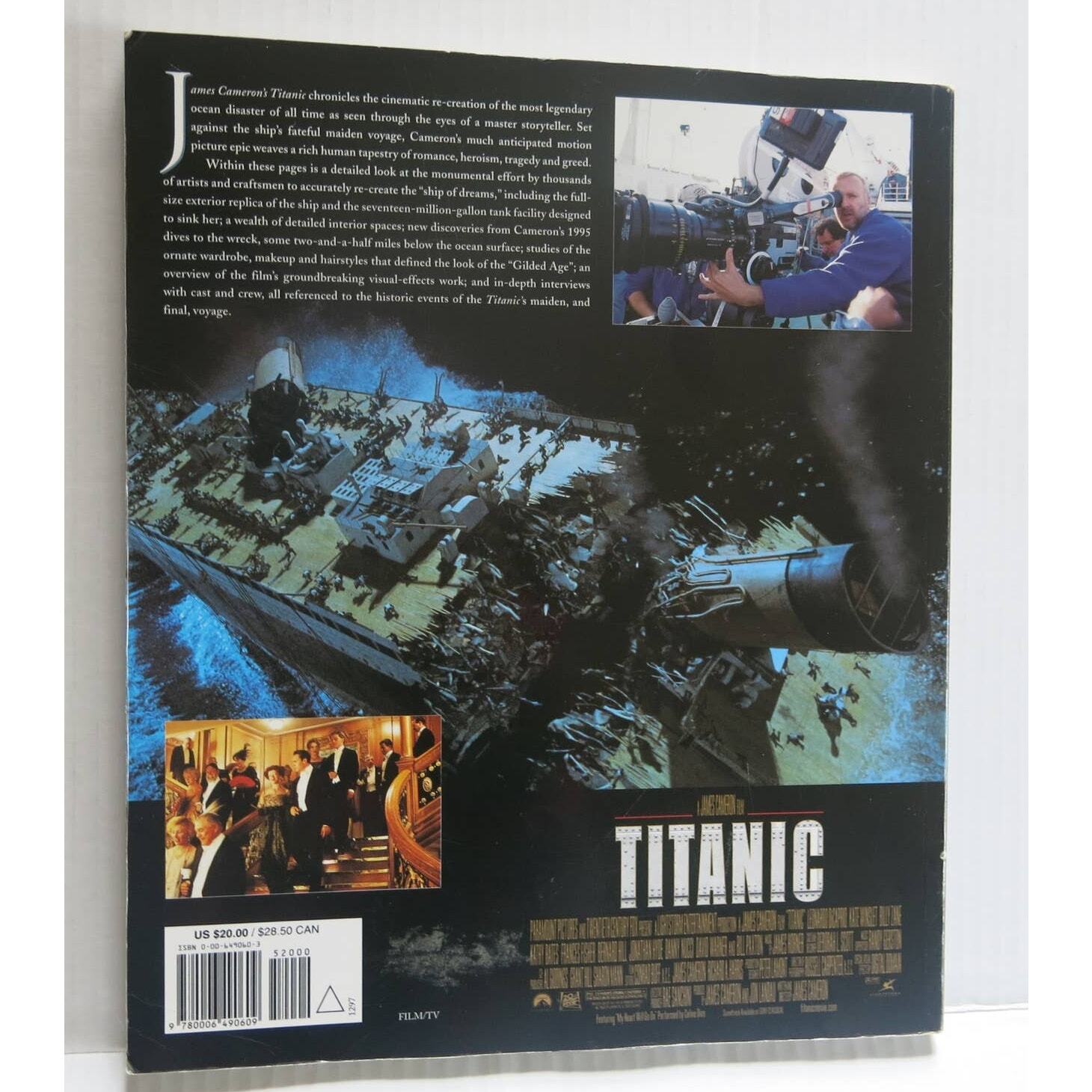 TITANIC by James Cameron Book 1997 Paperback 178 Pages Photographs Historical