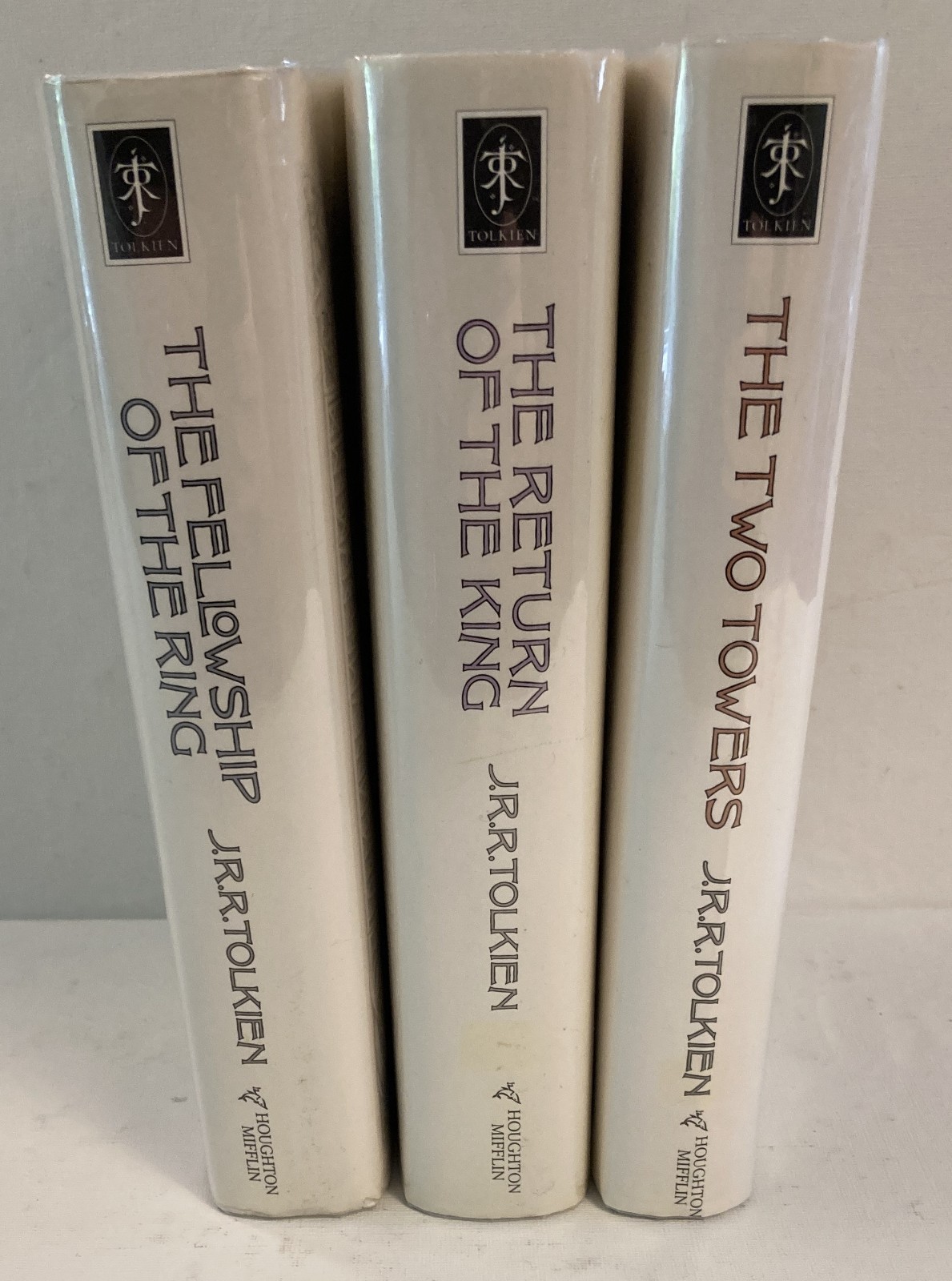 Tolkien’s LOTR 3 vol 1993 Houghton Mifflin Edition Later Prints HC/DJ EX-LIB GC