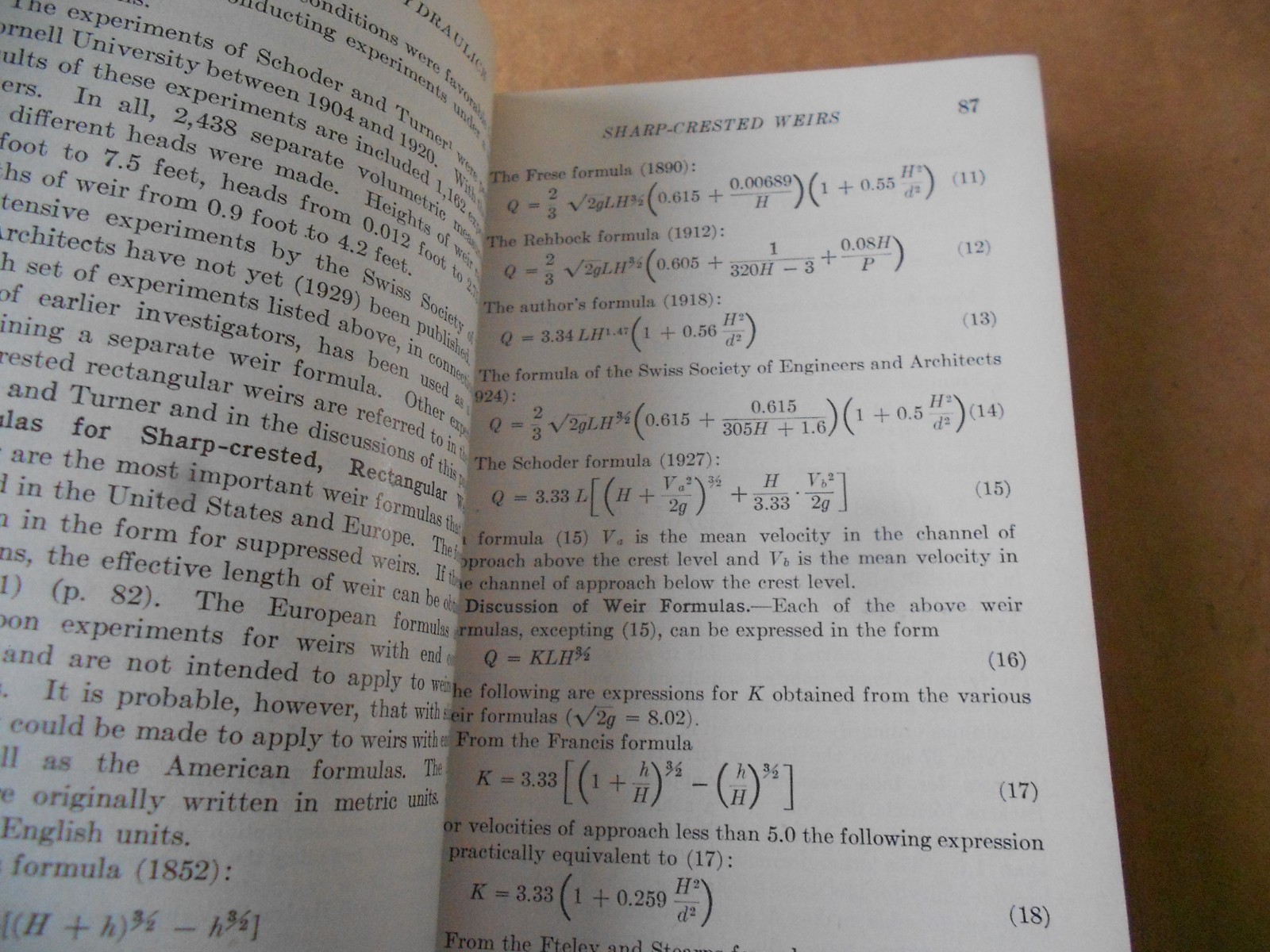 1939 Handbook of Hydraulics for the Solution of Hydraulic Problems by King