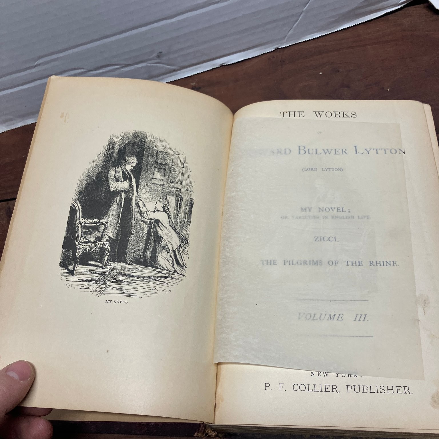 Bulwer’s Works Vol III Edward Bulwer Lytton My Novel Zicci Rhine P.F. Collier