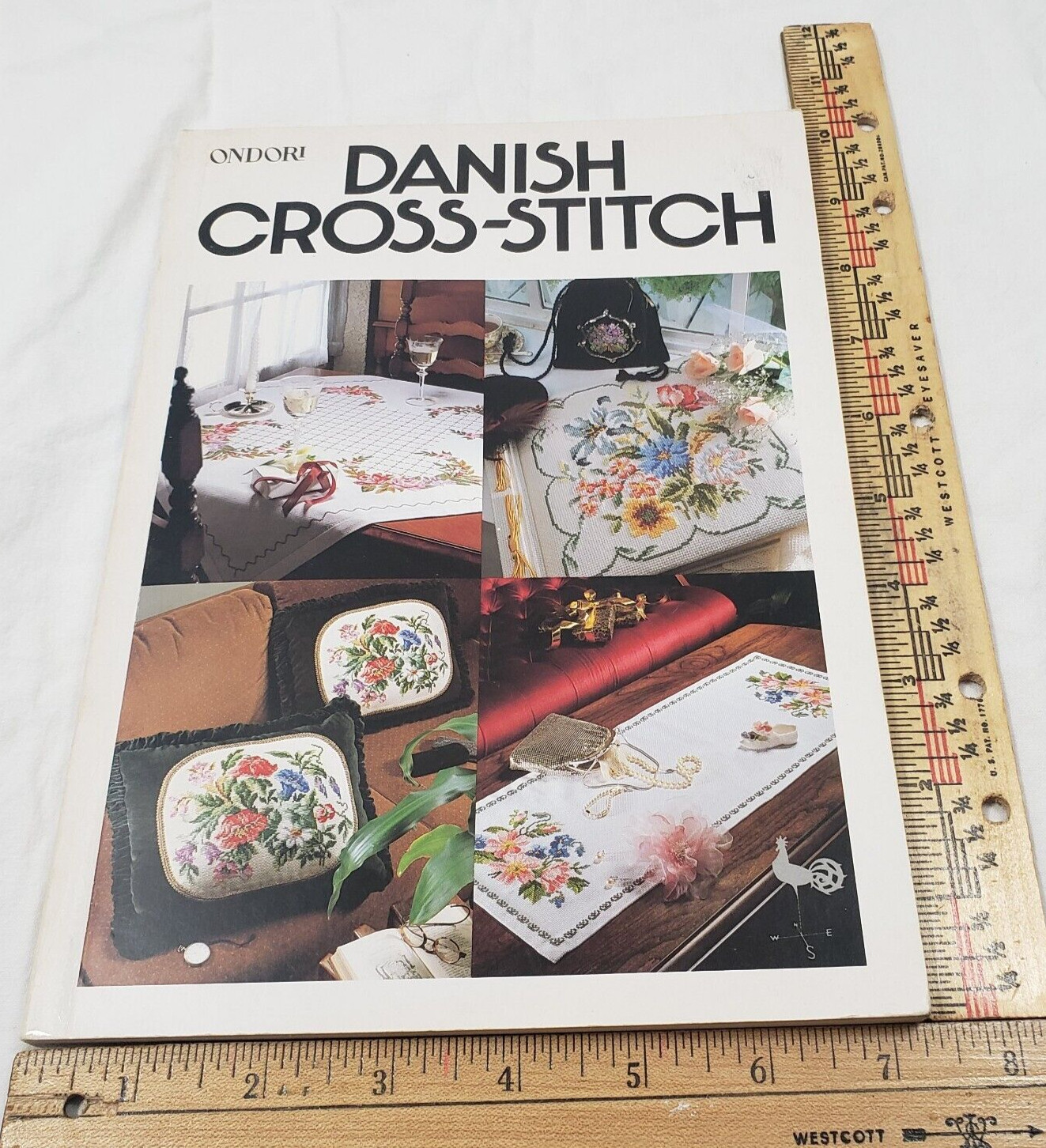 Danish Cross Stitch Ondori Pattern Book Pillows, Bags, +++ 1985 Japan 111 pages