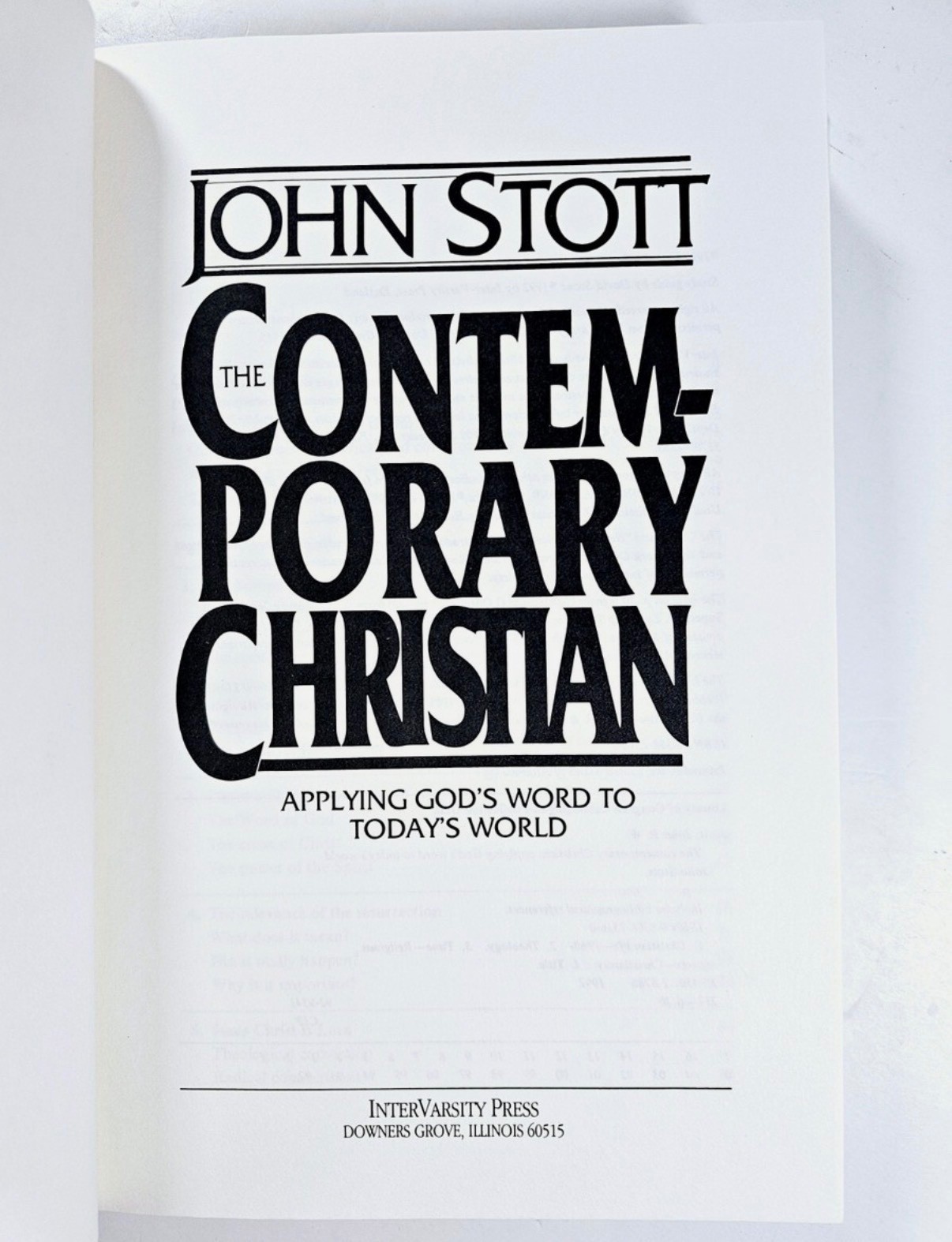 3 Books by John R. W. Stott