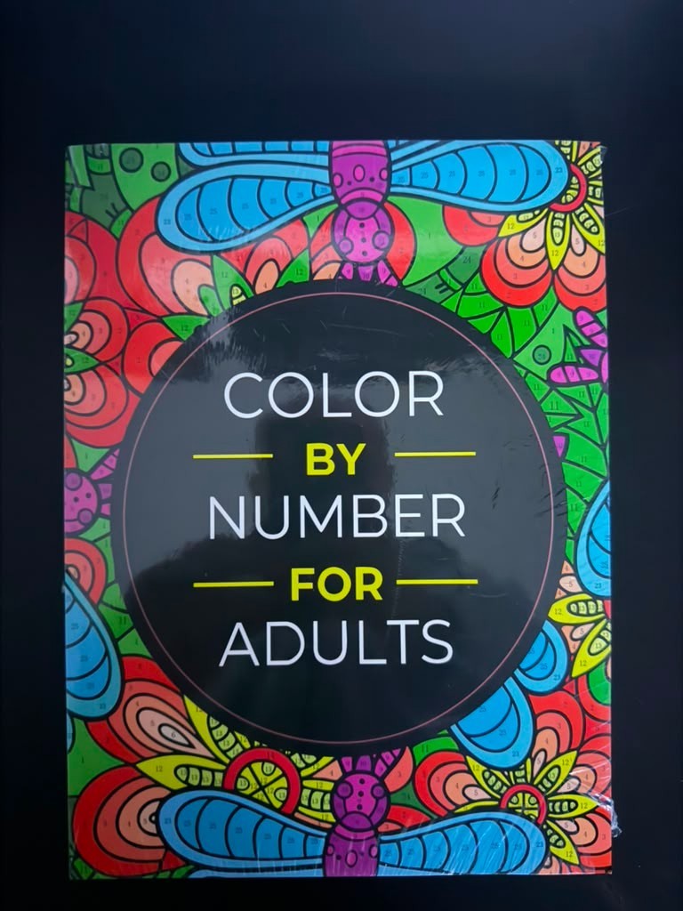 Color By Number For Adults Coloring Book Stress Relief Relaxation Flowers New