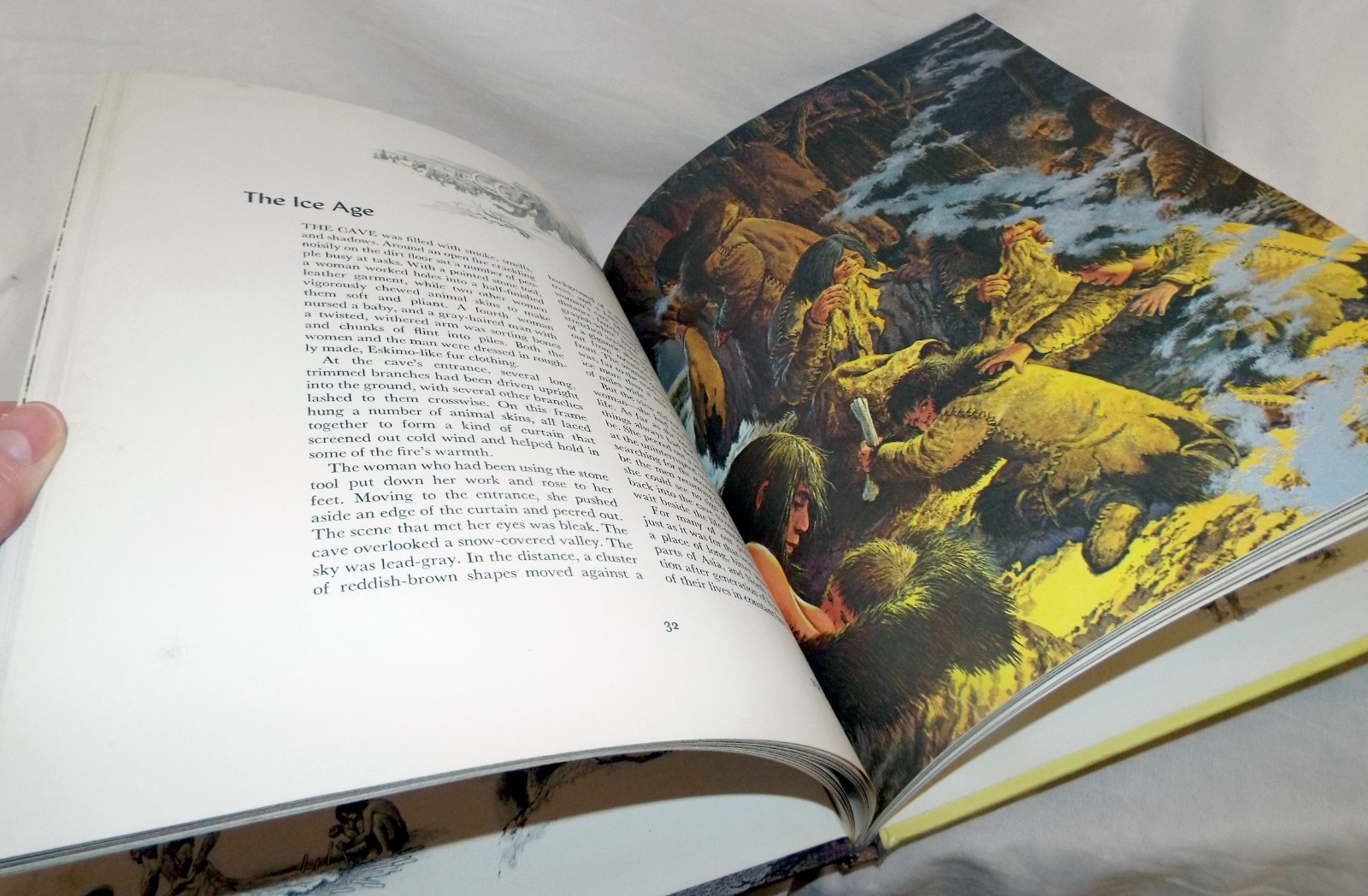 Album of Prehistoric Man Tom McGowen Rod Ruth 1975 Hardcover Vintage 1st Prt
