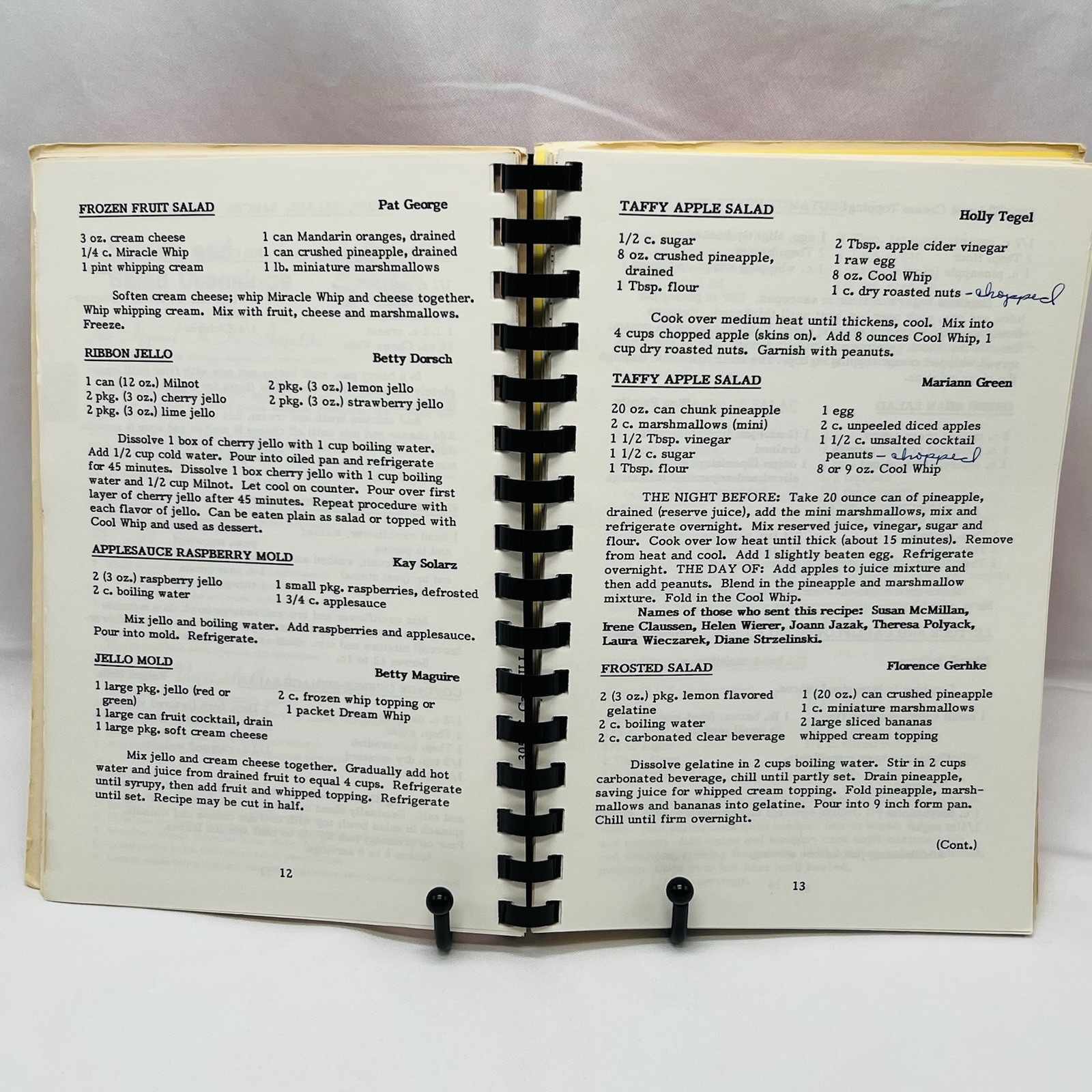 Sts. Peter & Paul Church Cookbook 1986 Cary Illinois Spiral Bound 146 Pages