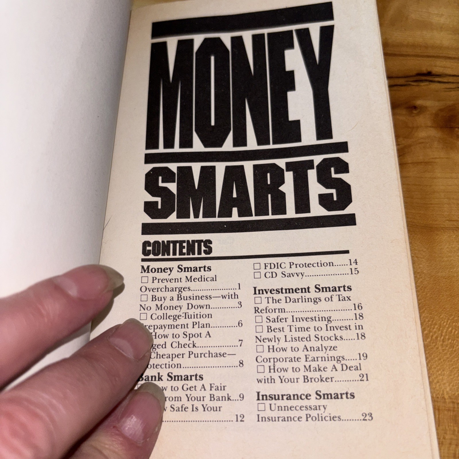 1990 Boardroom pb: Money Smarts (62 pages) 6.5″ x 4″
