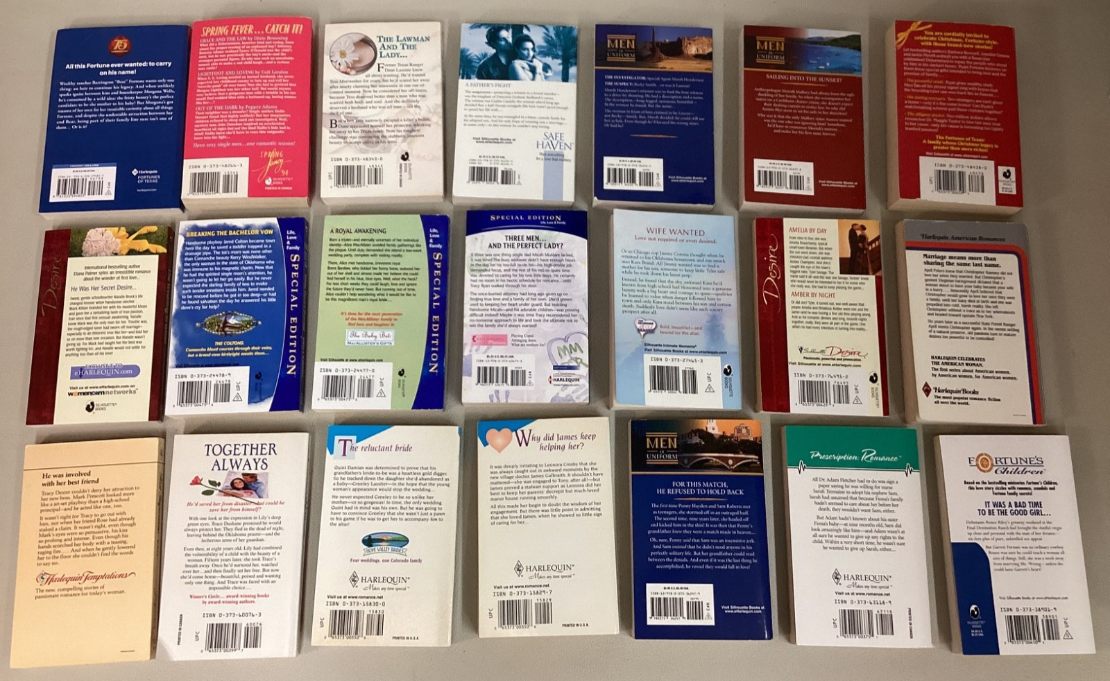 LOT OF 62 MISC HARLEQUIN/SILHOUETTE ROMANCE BOOKS~PB~Christmas/DangerousToLove +