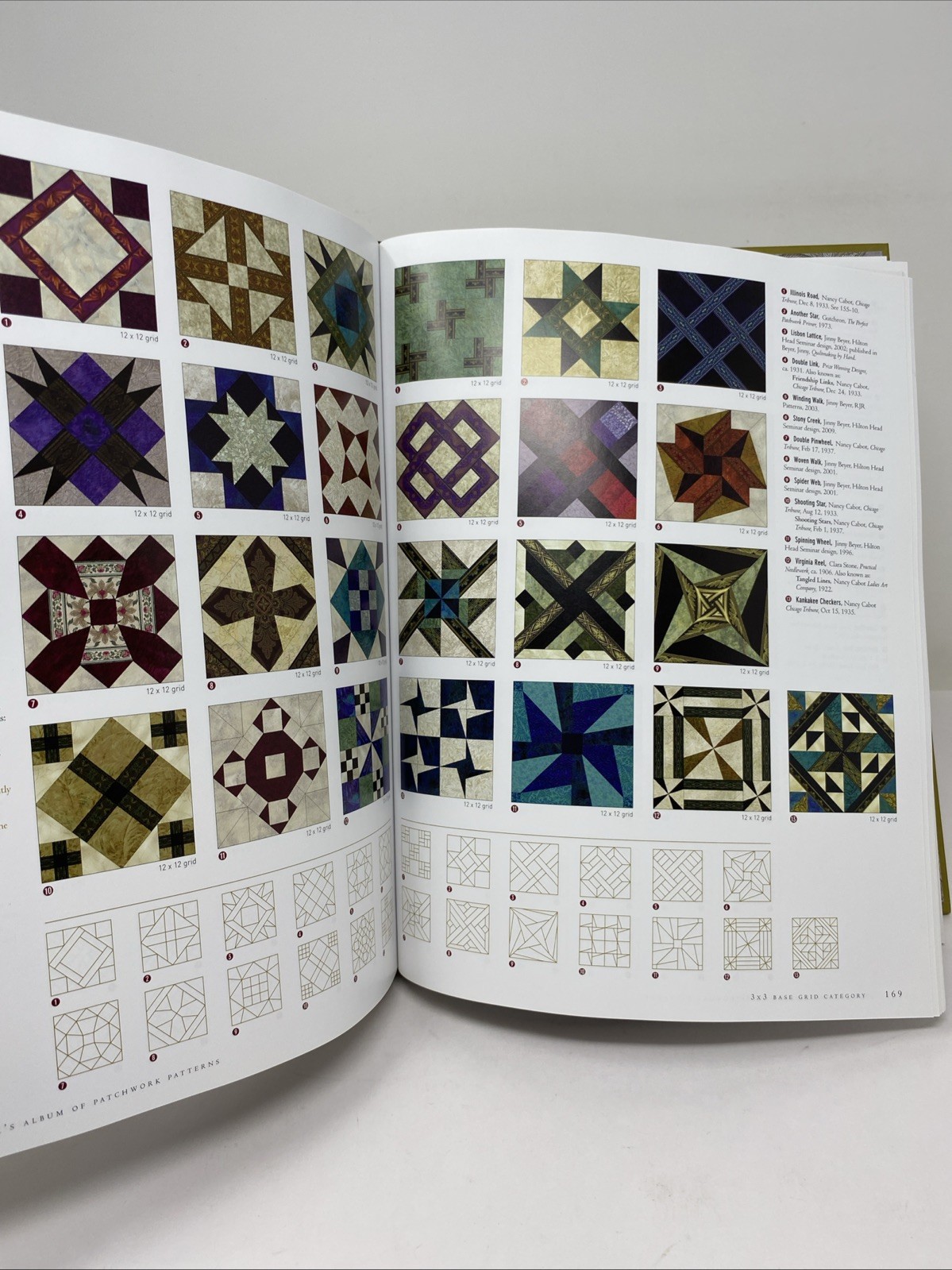 Quilter’s Album of Patchwork Patterns 4050 Pieced Blocks w/ Plastic Grid Sheets