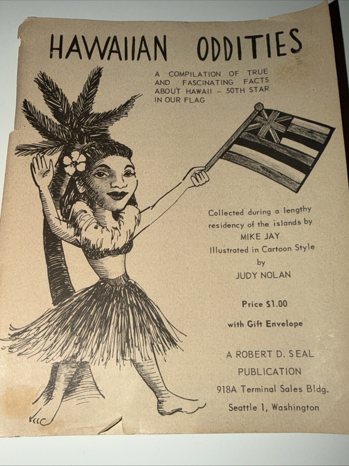 Rare 1959 Booklet, Hawaiian Oddities, by Mike Jay. Illus by Judy Nolan. 82 Pages