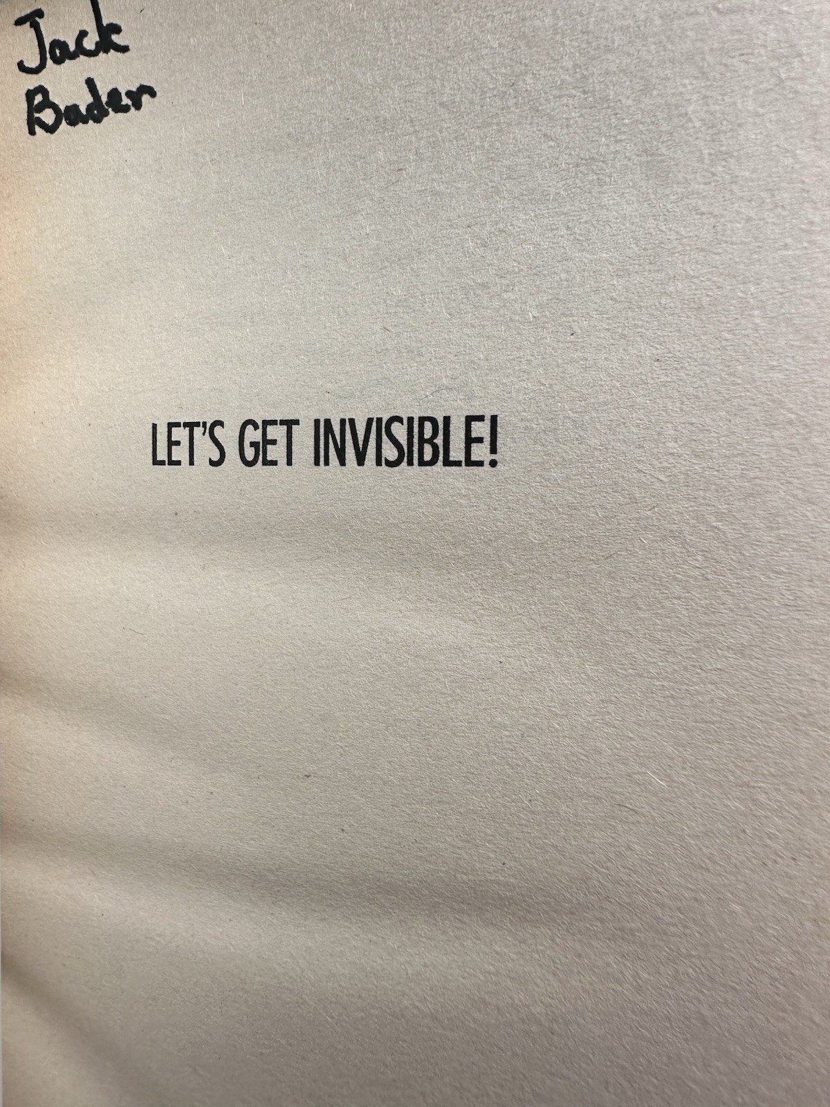 Goosebumps #6 Let’s Get Invisible unnumbered 1st print R. L. Stine 1993 pb