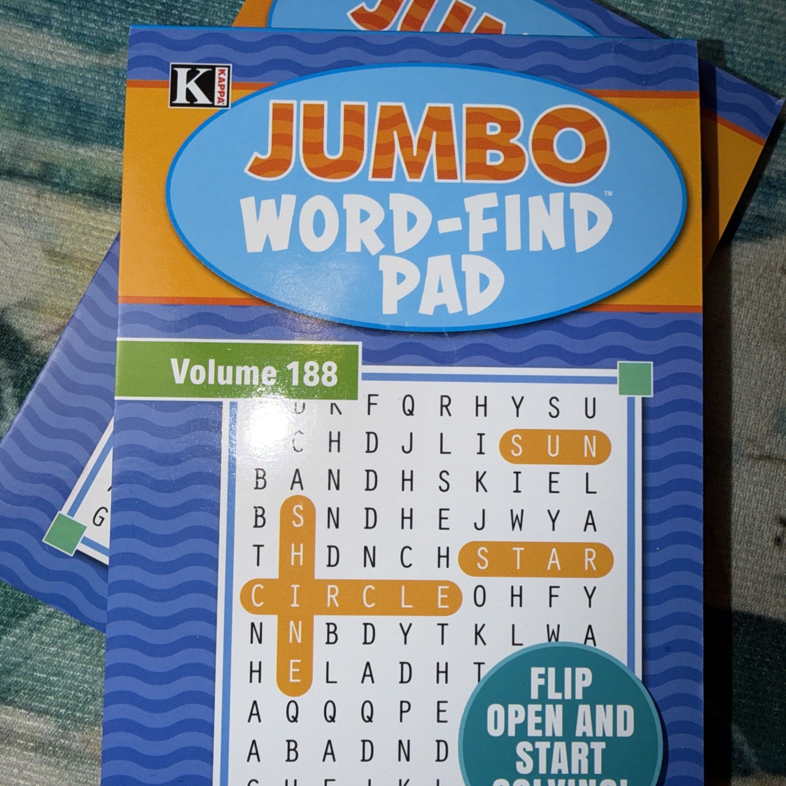Kappa Jumbo Word Finds 73 Word Puzzles In Books Flip Open Volume # 188 New