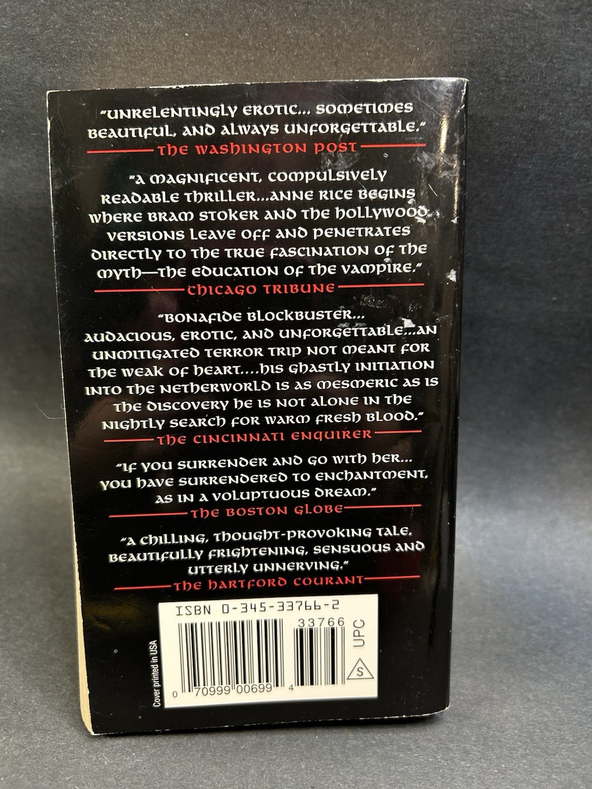 Interview with The Vampire By Anne Rice Paperback Book 1 Chronicles